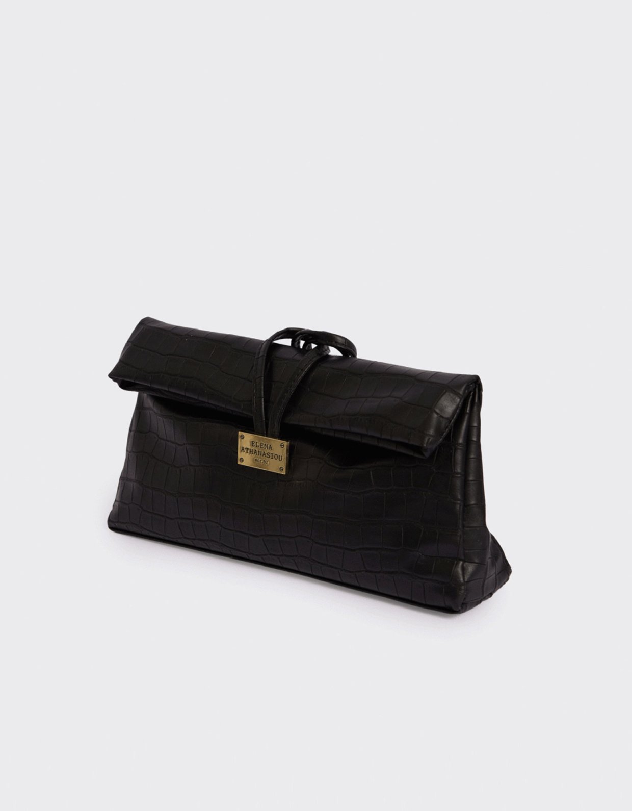 Elena Athanasiou Downtown lunchbag croco black