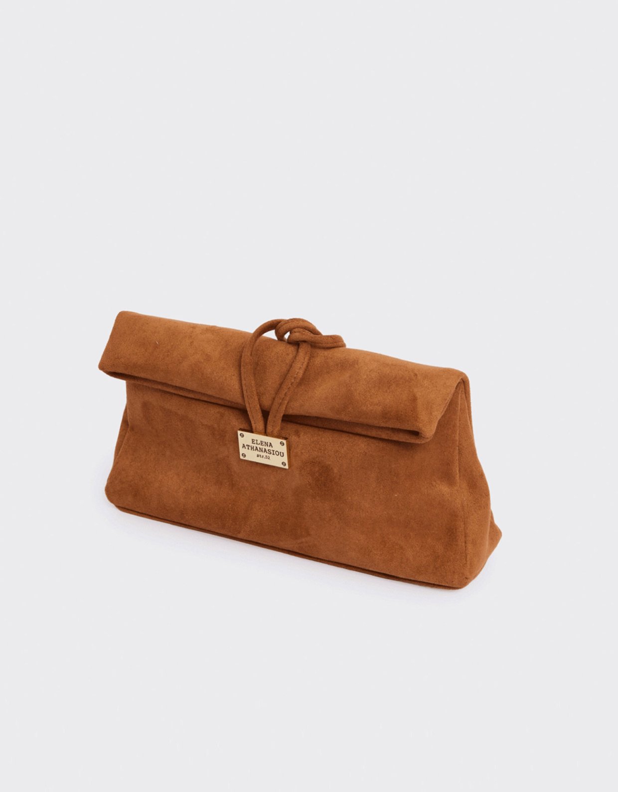 Elena Athanasiou Downtown lunchbag suede cognac
