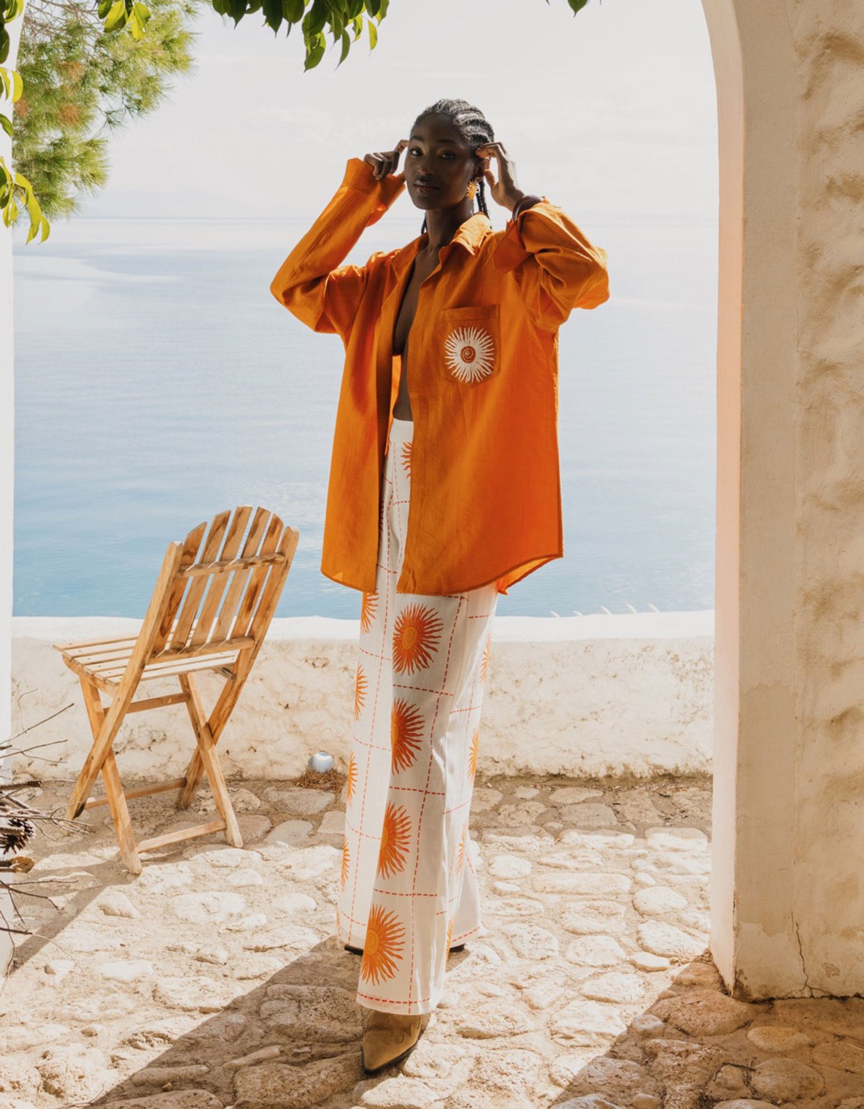 Abstracto Soleil unisex shirt orange