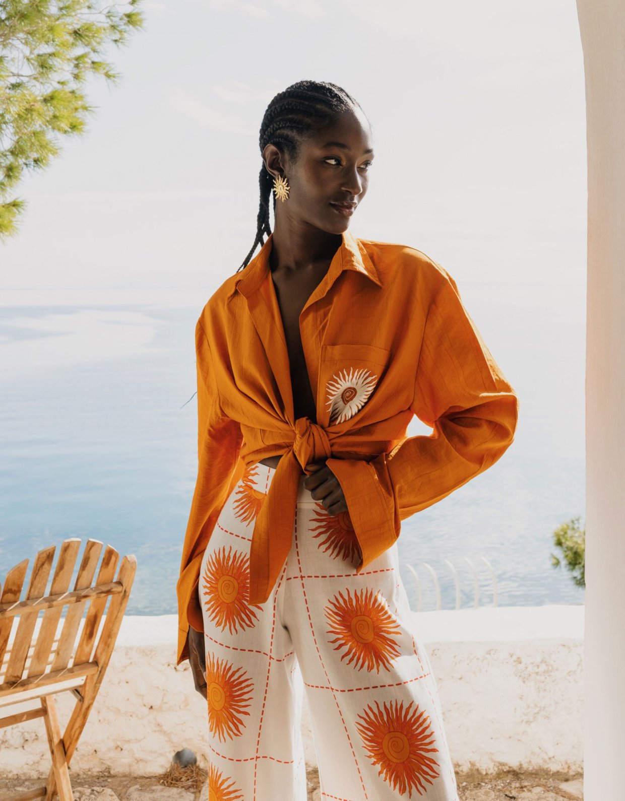 Abstracto Soleil unisex shirt orange