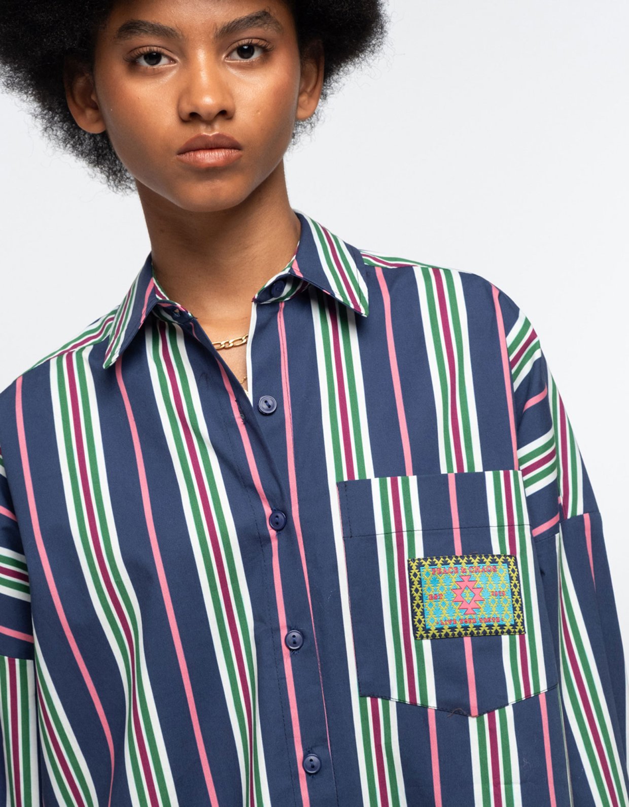 Peace and Chaos Sonata shirt navy