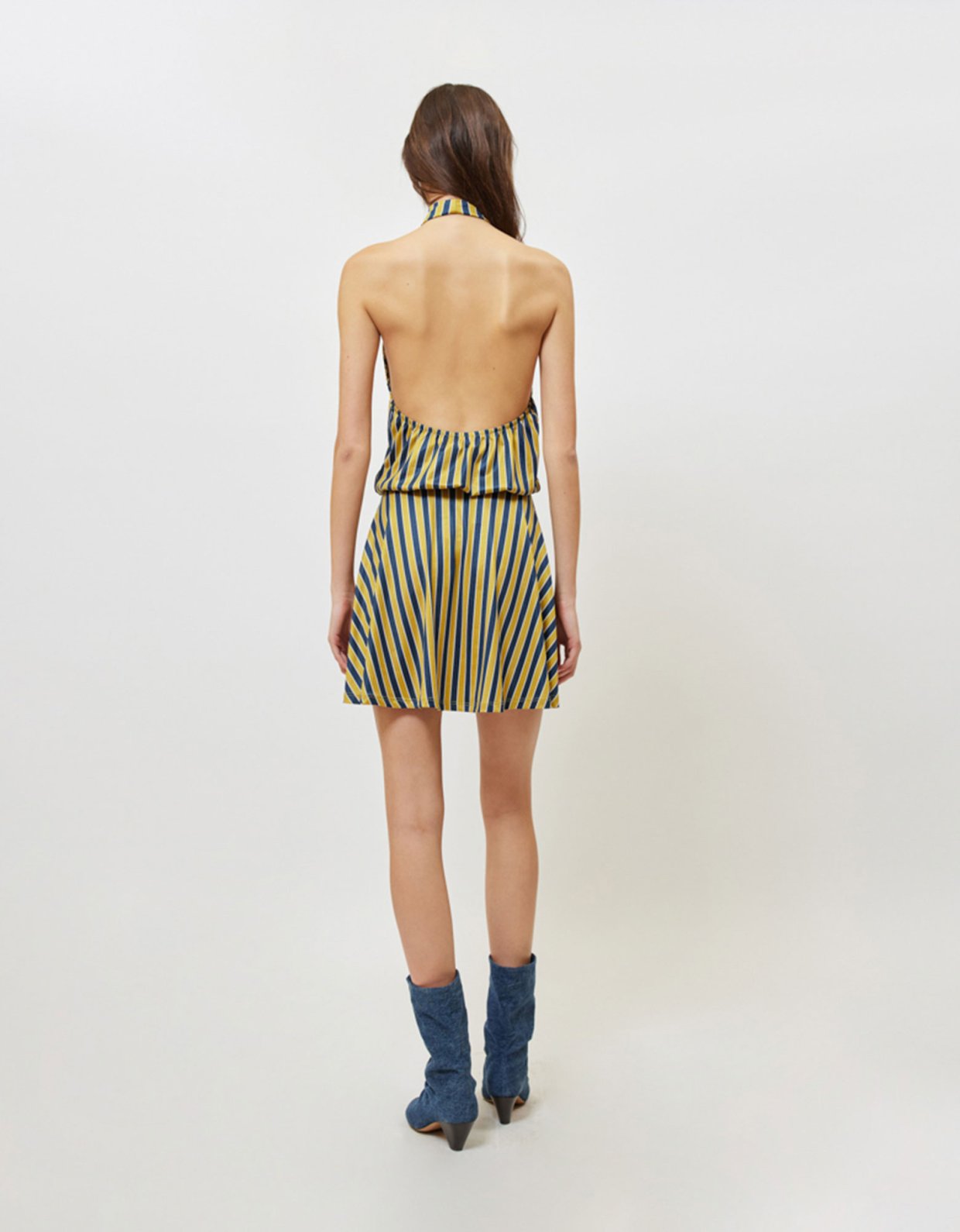 Sunset go Sondra dress oro stripes