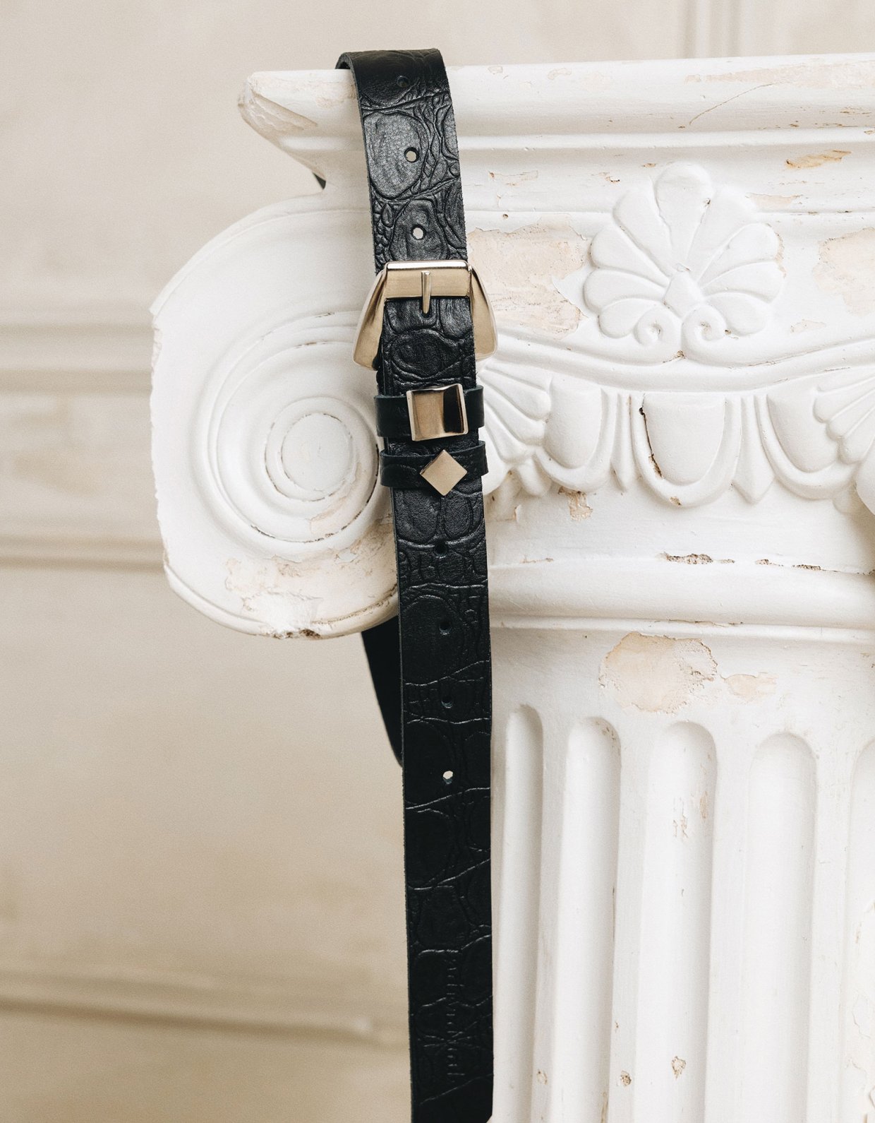 Individual Art Leather Soul serenade leather belt black nickel