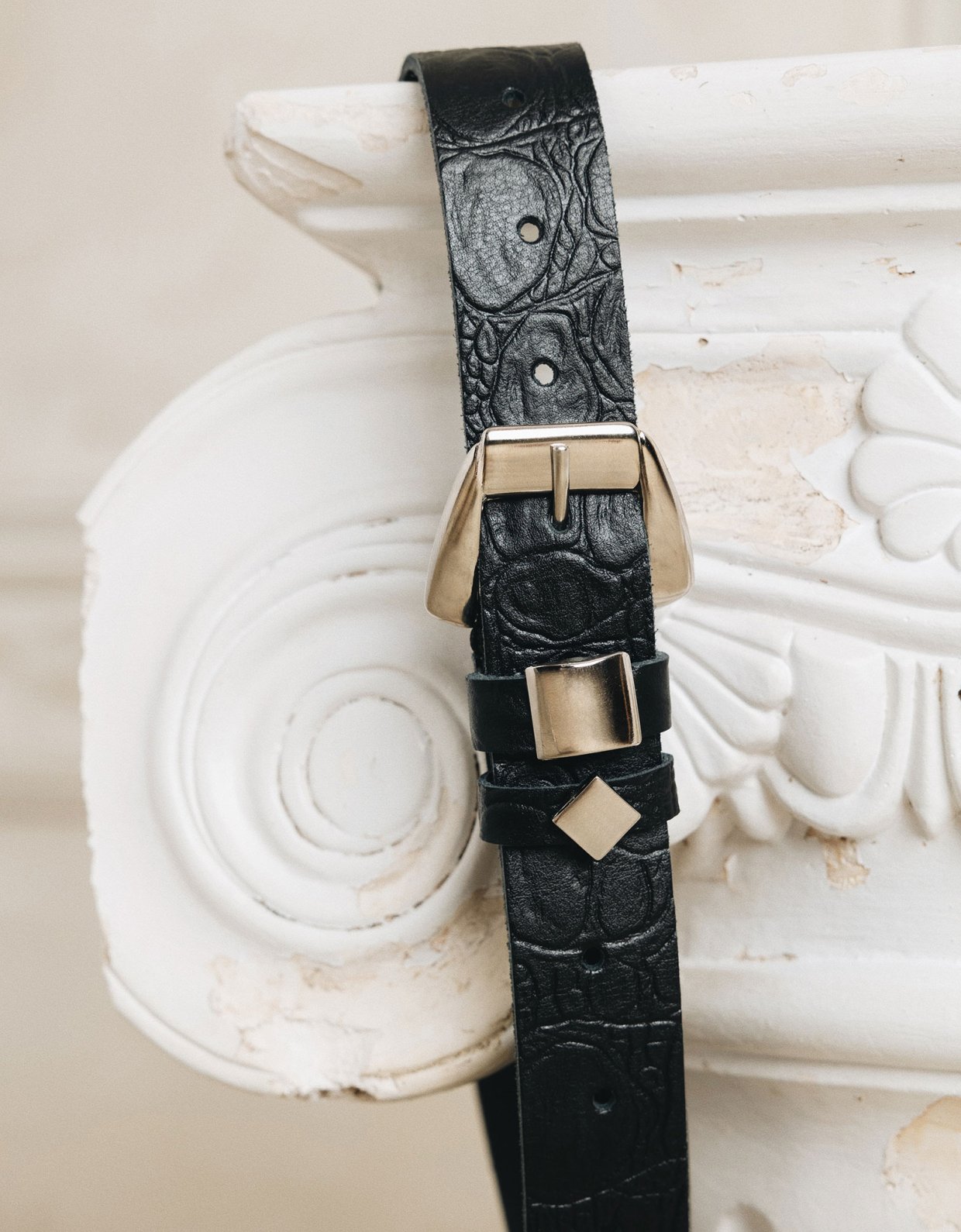 Individual Art Leather Soul serenade leather belt black nickel