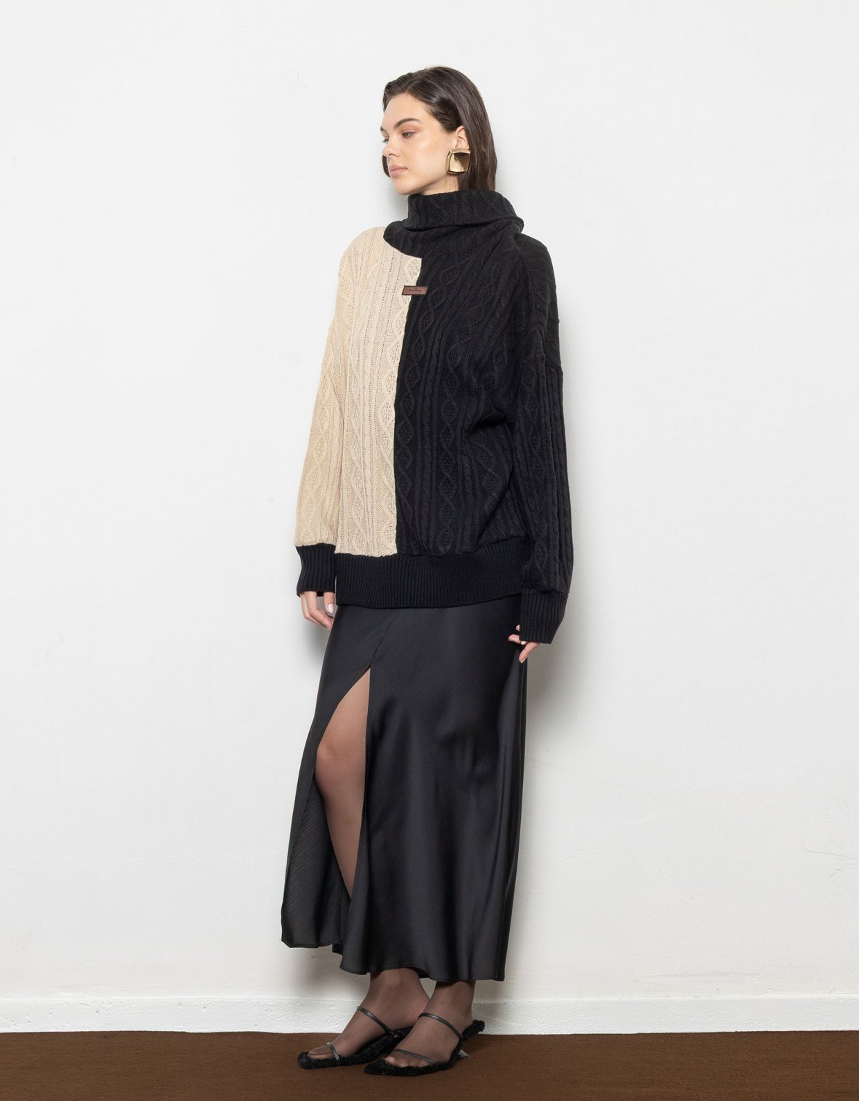 Mallory the label Split knit sweater