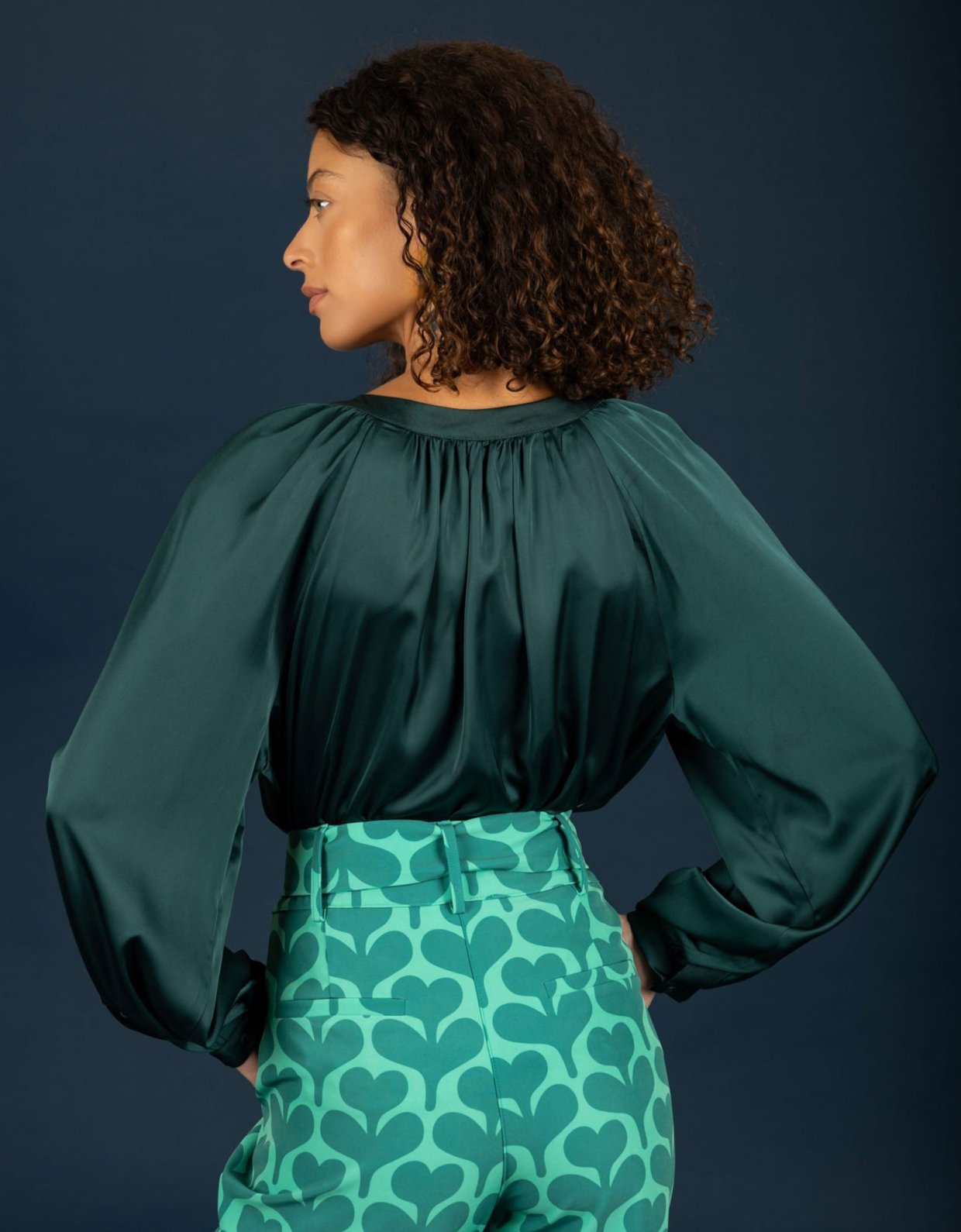 Chaton Stephen shirt dark emerald