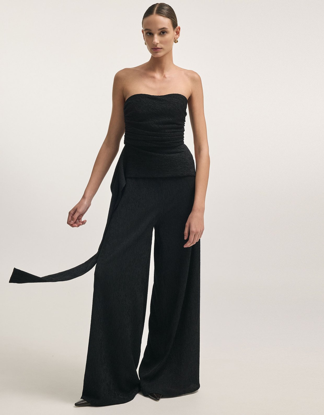 Nadia Rapti Subway strapless top black