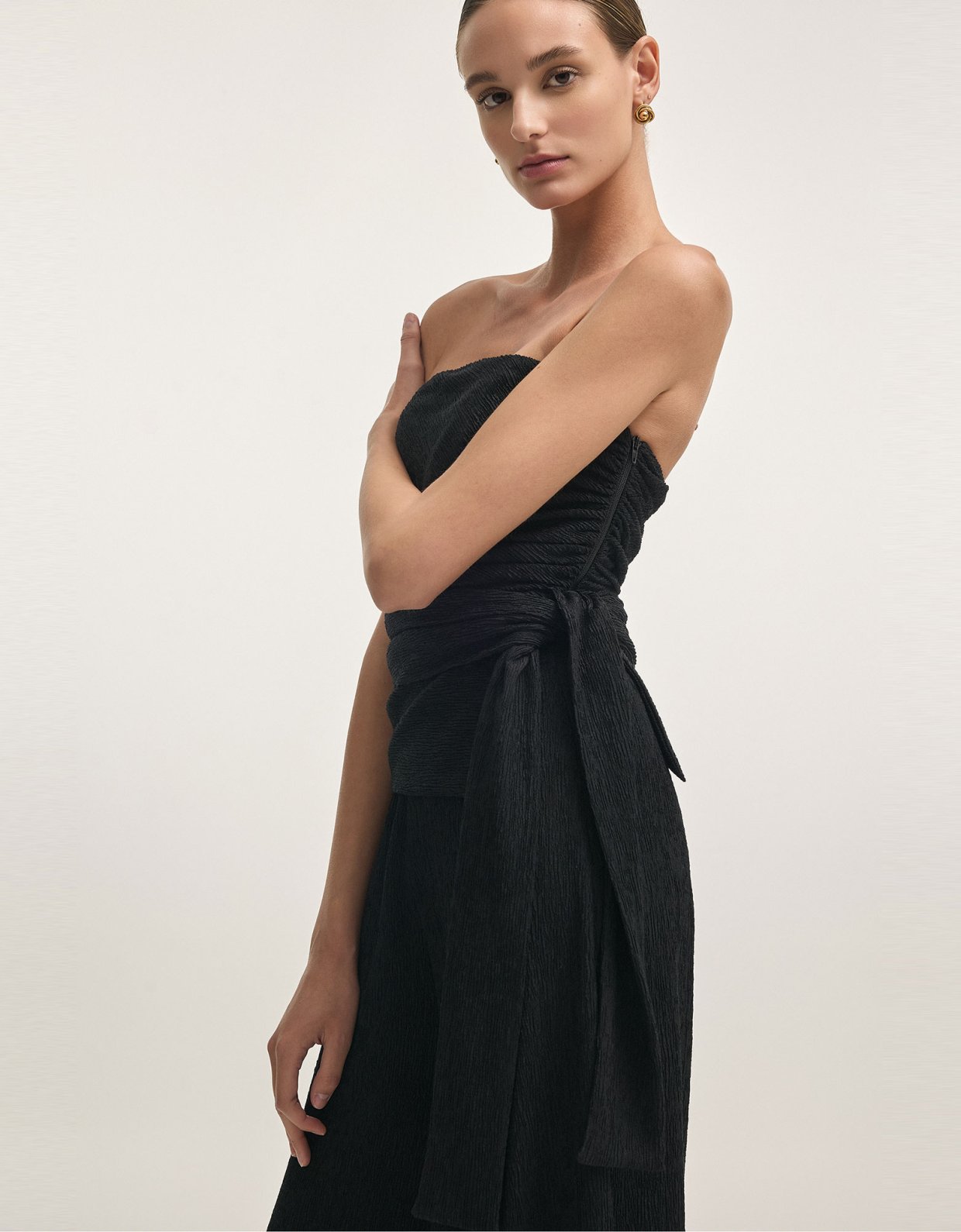 Nadia Rapti Subway strapless top black