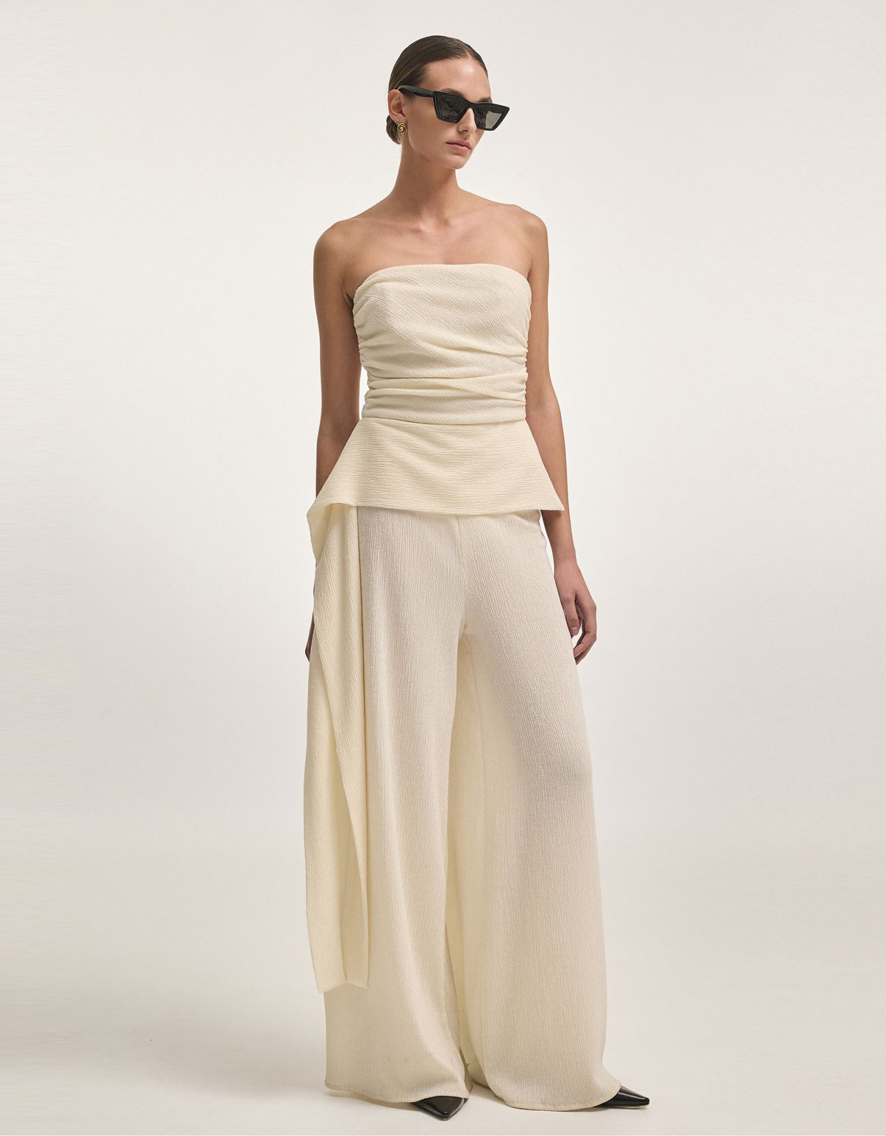 Nadia Rapti Subway strapless top ecru