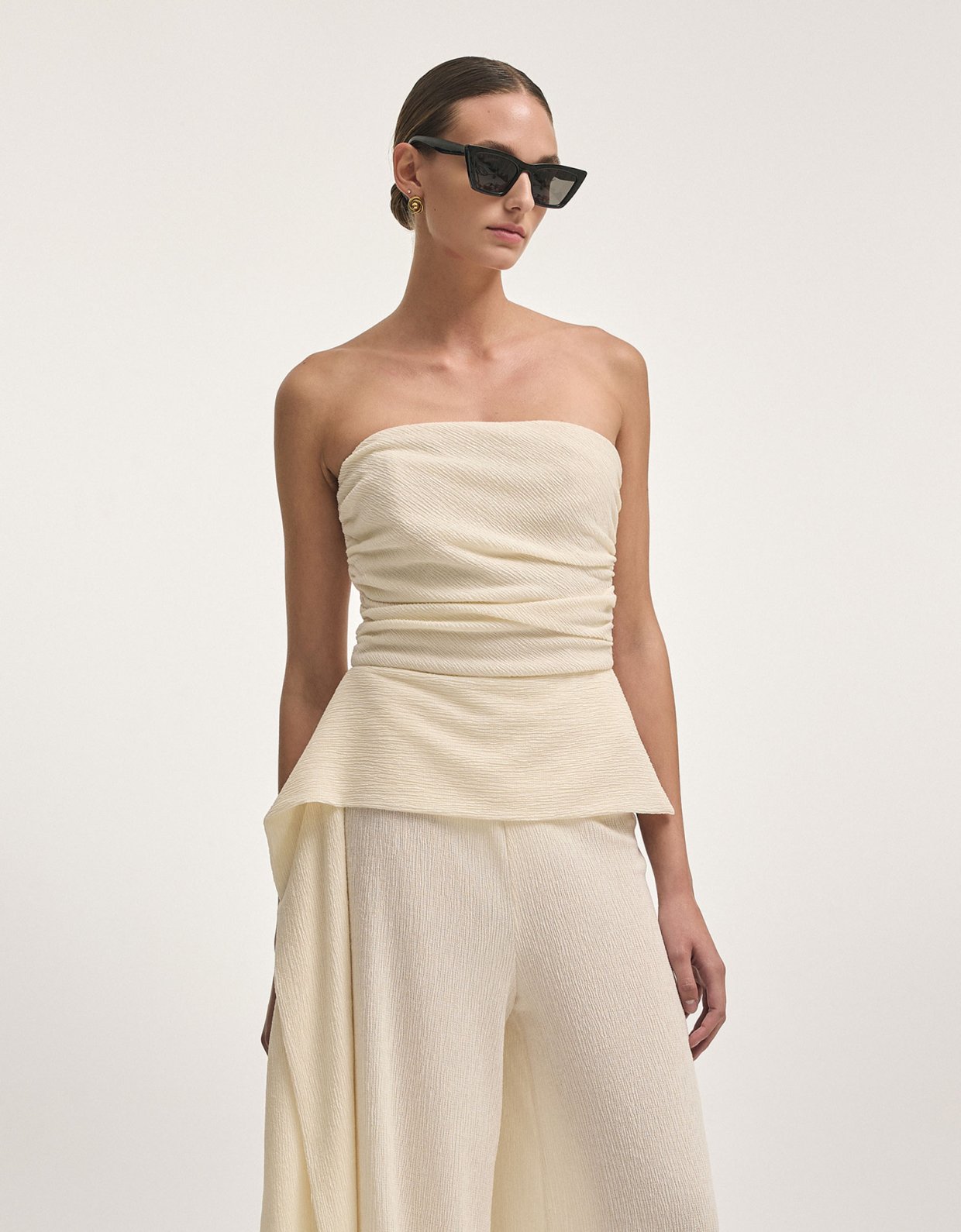 Nadia Rapti Subway strapless top ecru