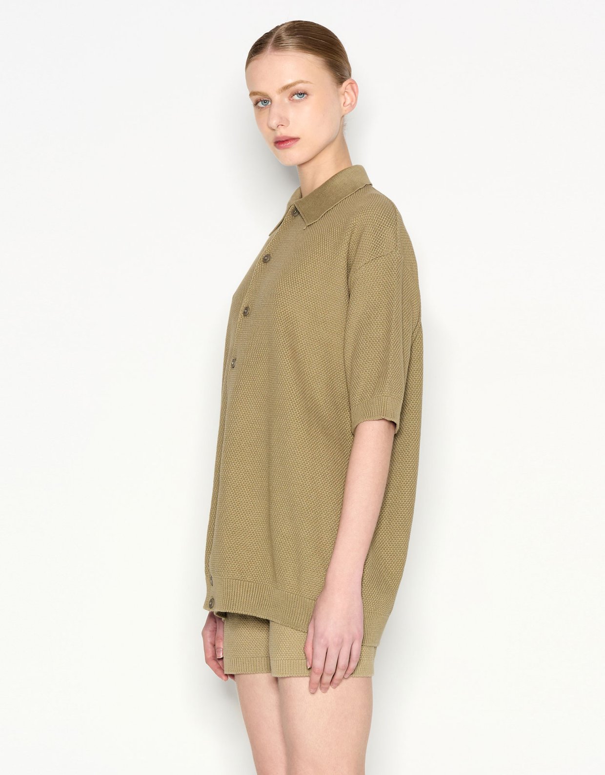 Nadia Rapti Sunflare knitted blouse khaki