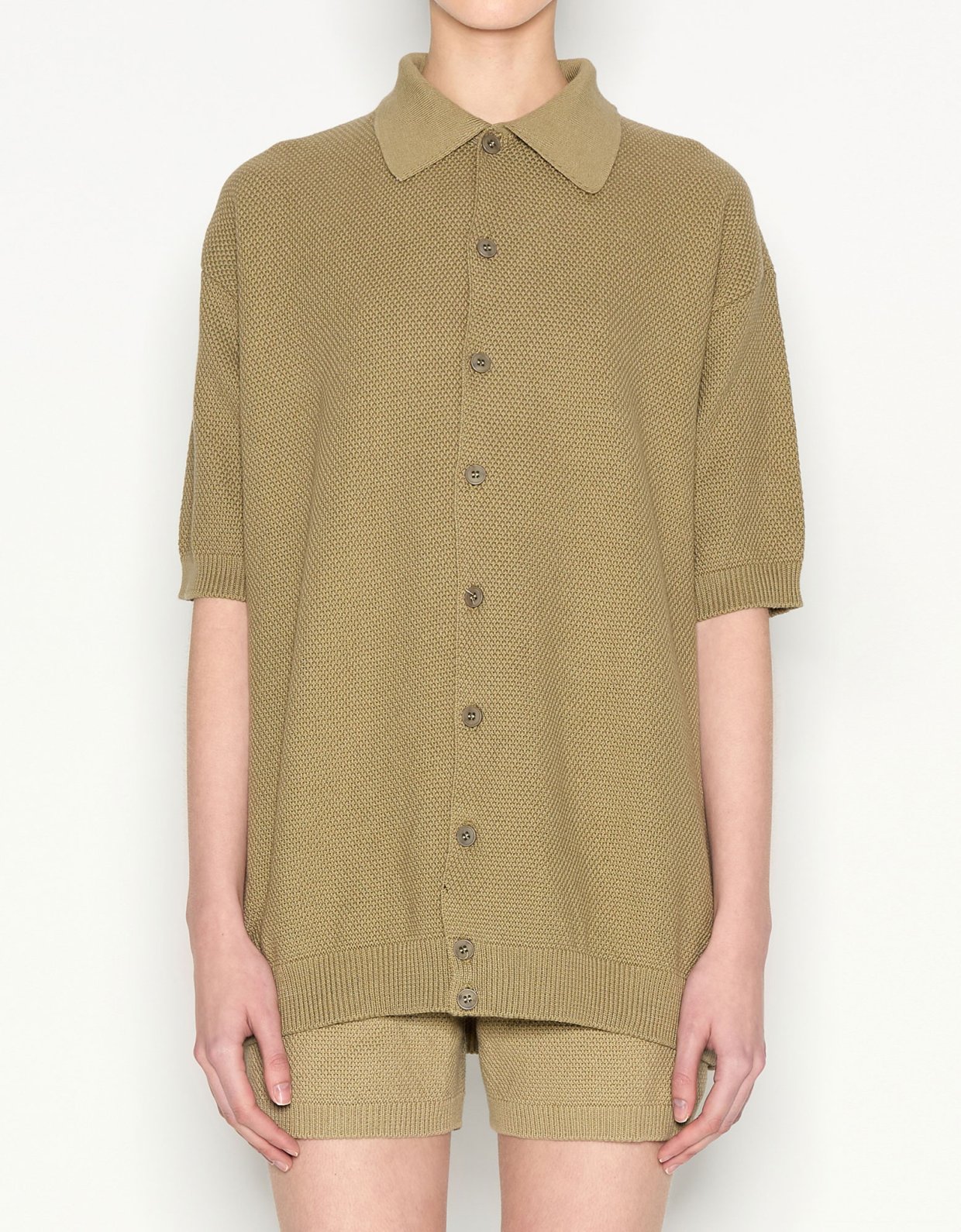 Nadia Rapti Sunflare knitted blouse khaki