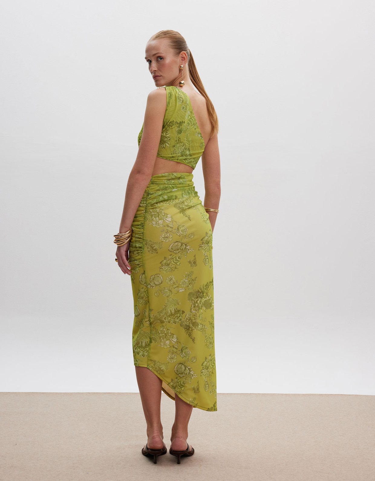 Ciel Concept Sunny lime mesh midi dress