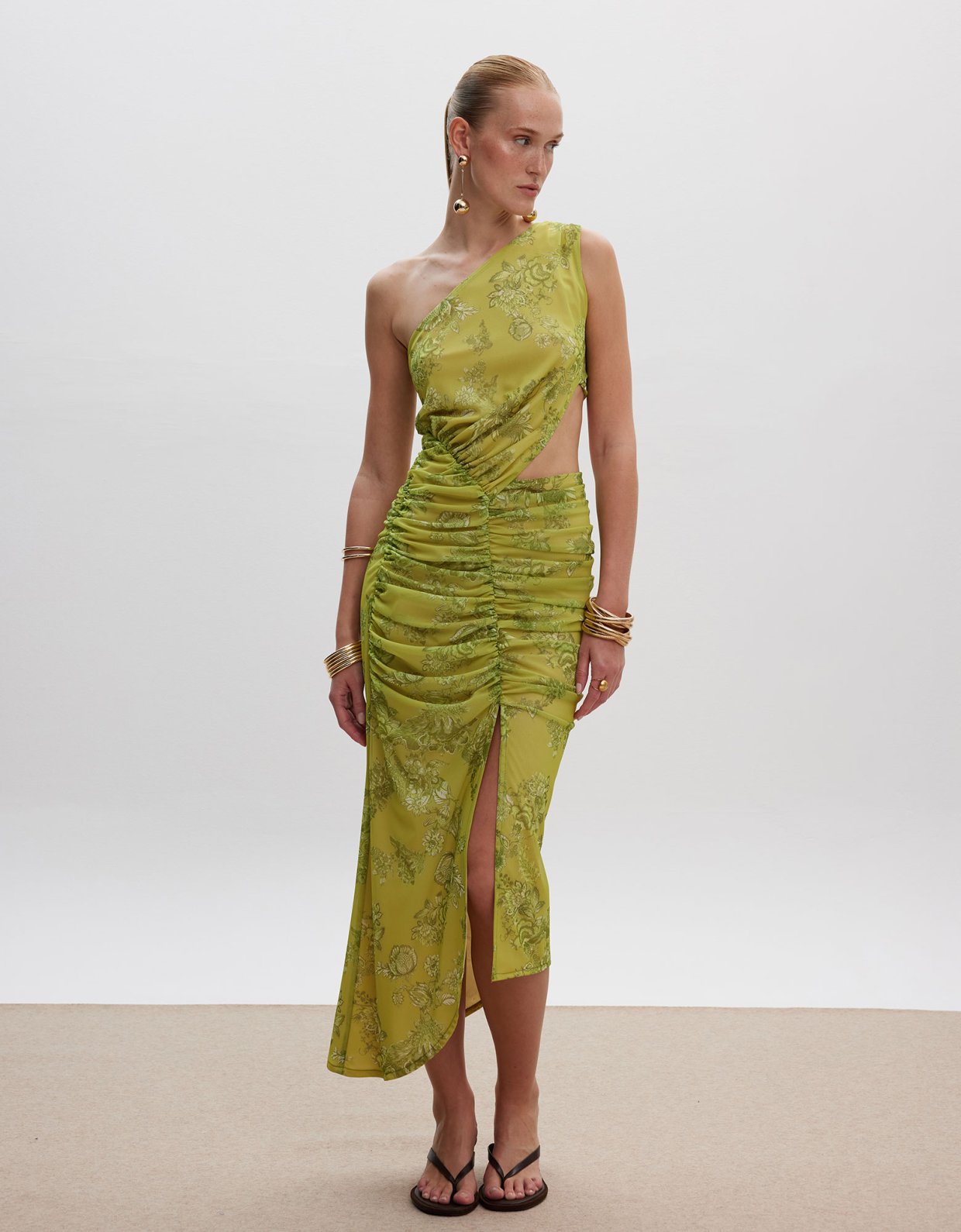 Ciel Concept Sunny lime mesh midi dress