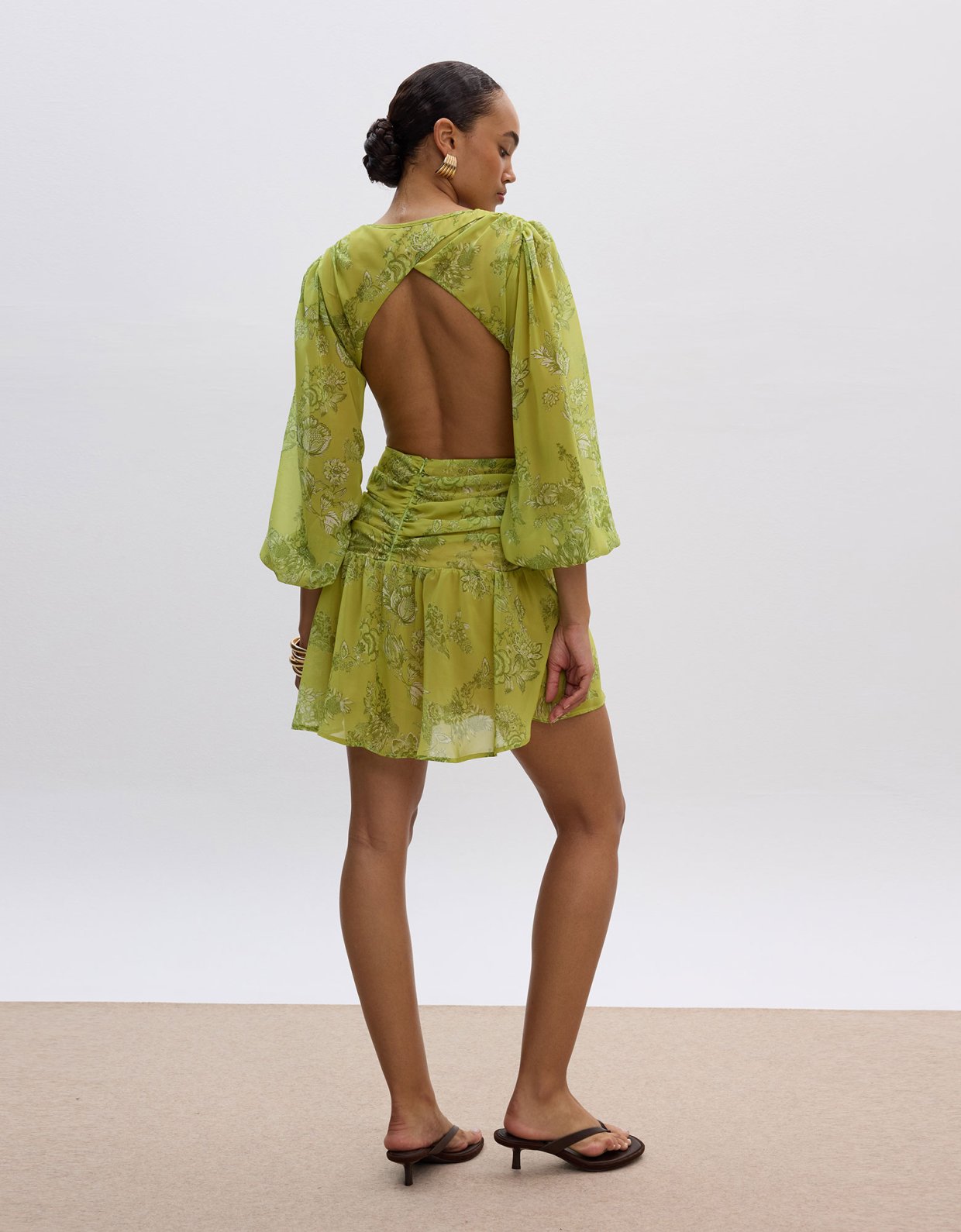 Ciel Concept Sunny lime mini cut out dress