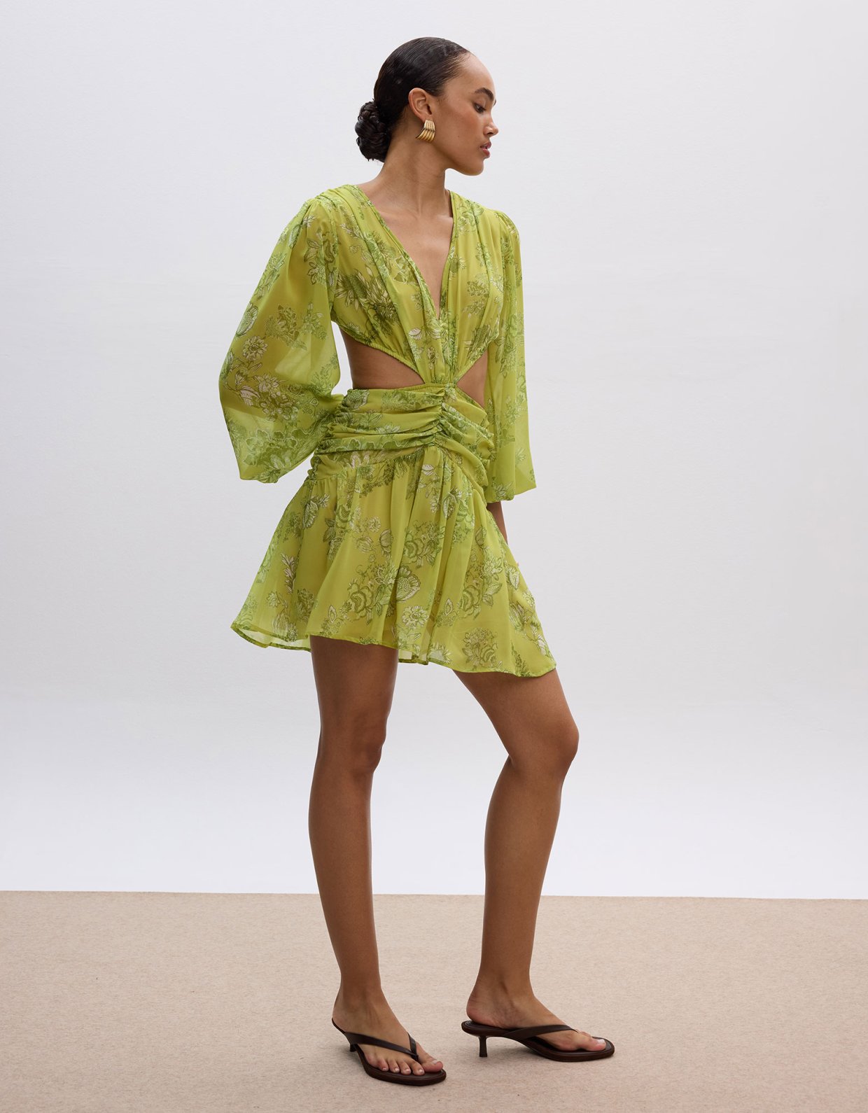 Ciel Concept Sunny lime mini cut out dress