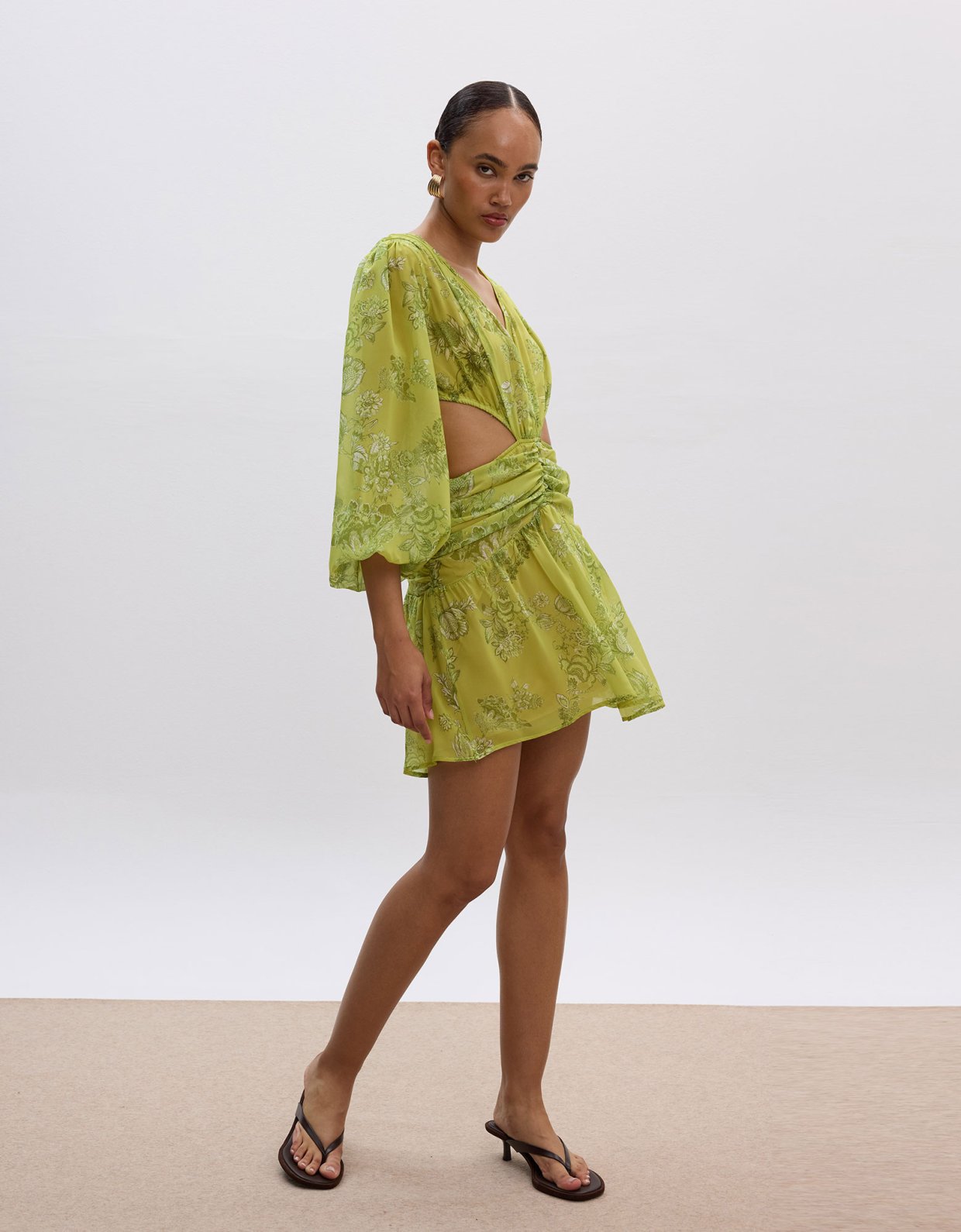 Ciel Concept Sunny lime mini cut out dress