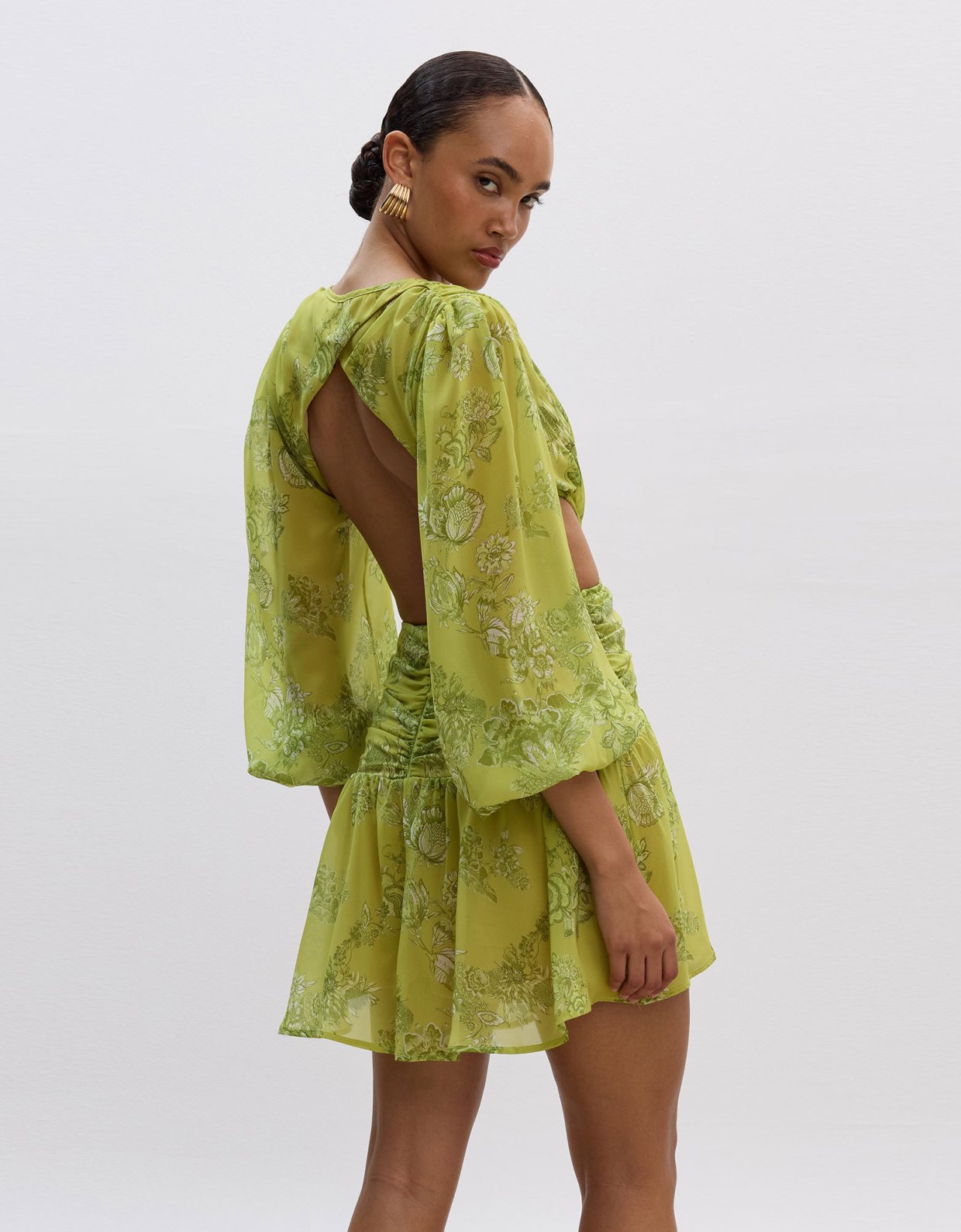 Ciel Concept Sunny lime mini cut out dress