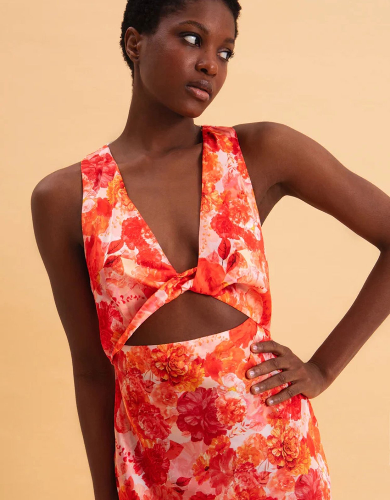 Eveleya Sunset dream midi satin dress