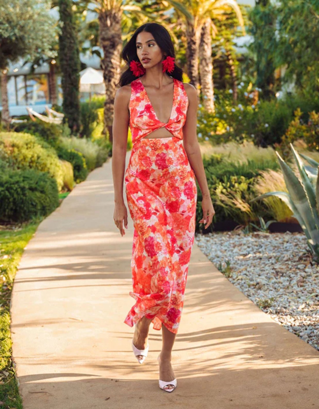 Eveleya Sunset dream midi satin dress