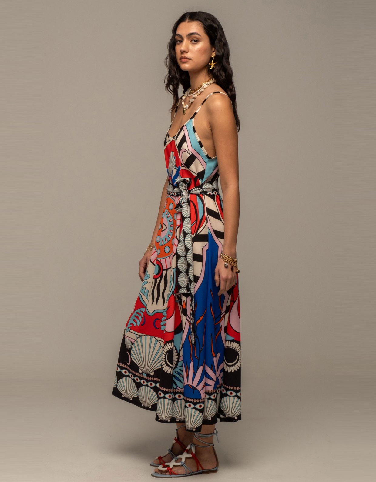 Peace and Chaos Surrealist dress