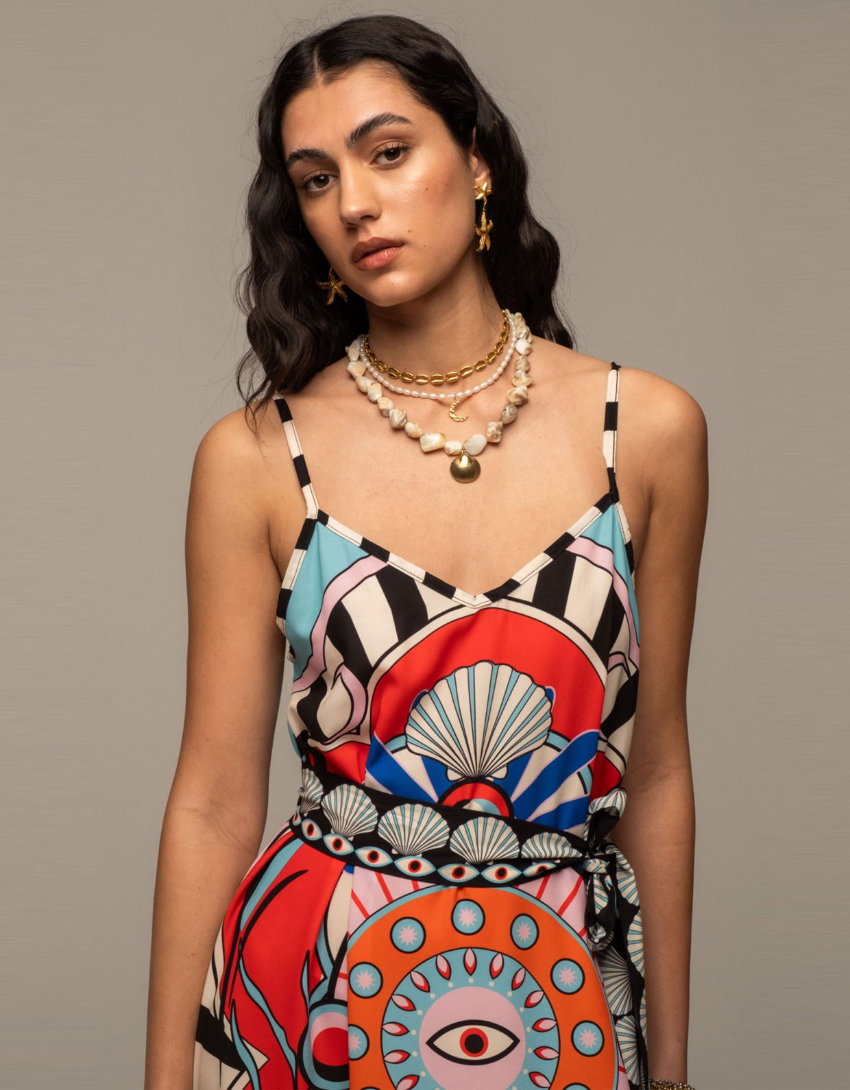 Peace and Chaos Surrealist dress