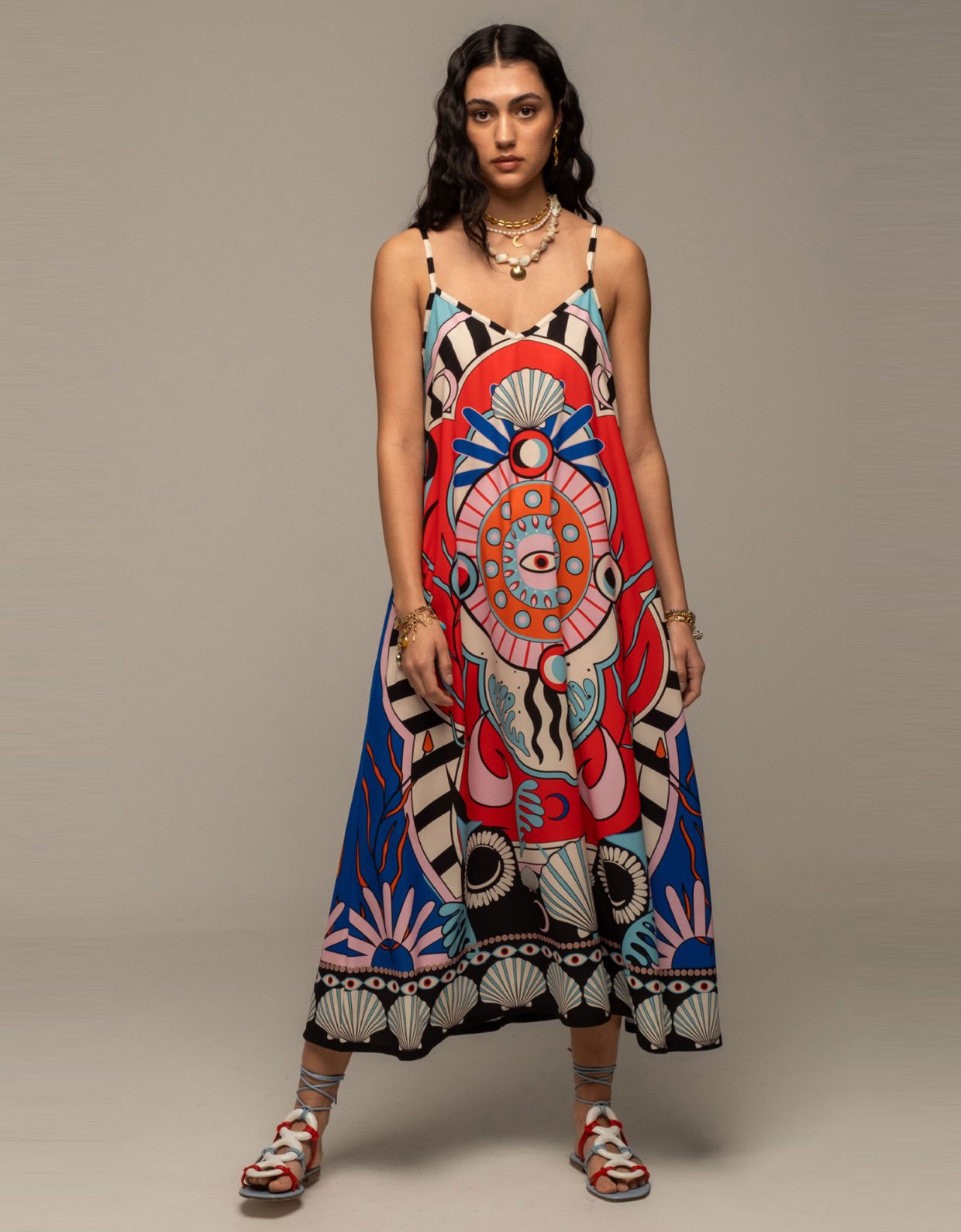 Peace and Chaos Surrealist dress