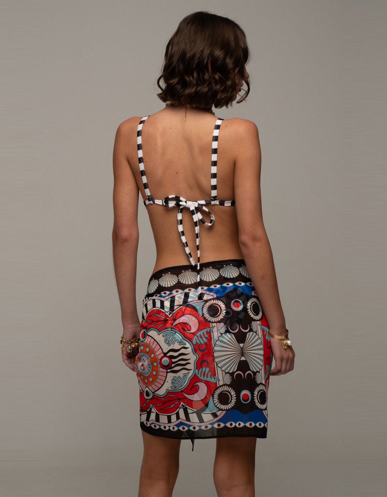 Peace and Chaos Surrealist sarong