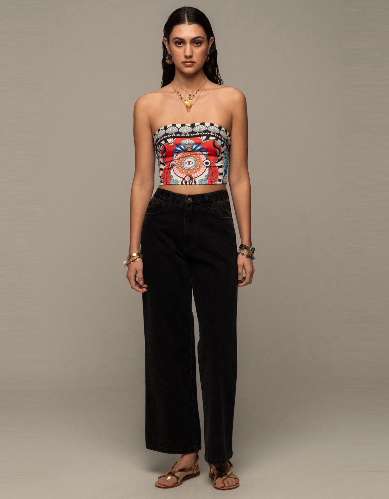 Peace and Chaos Surrealist top