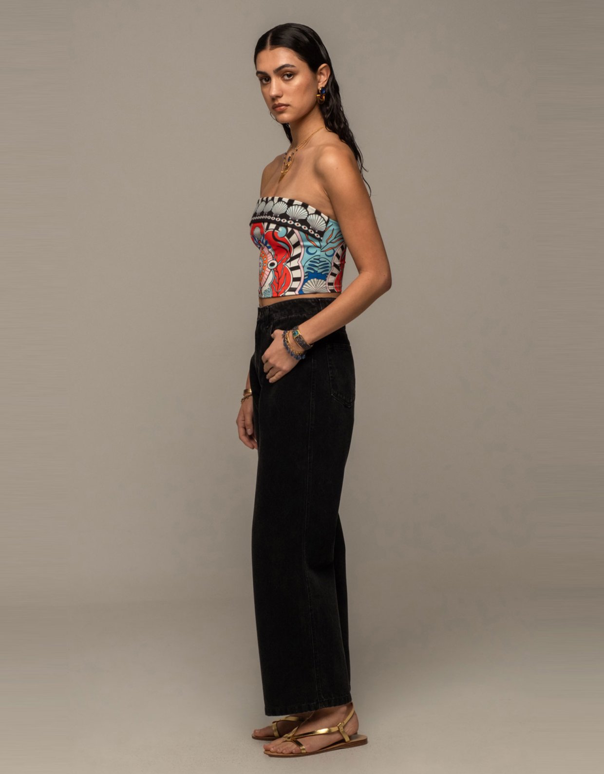 Peace and Chaos Surrealist top