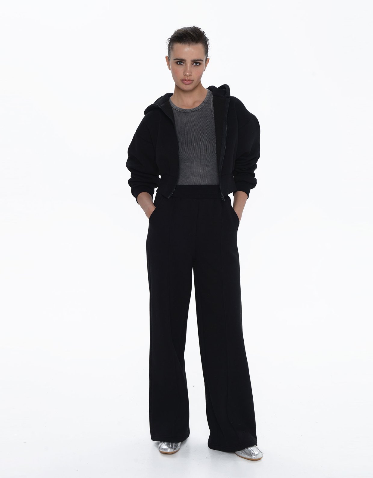 Sac Jeans Suzara zip up hoodie black