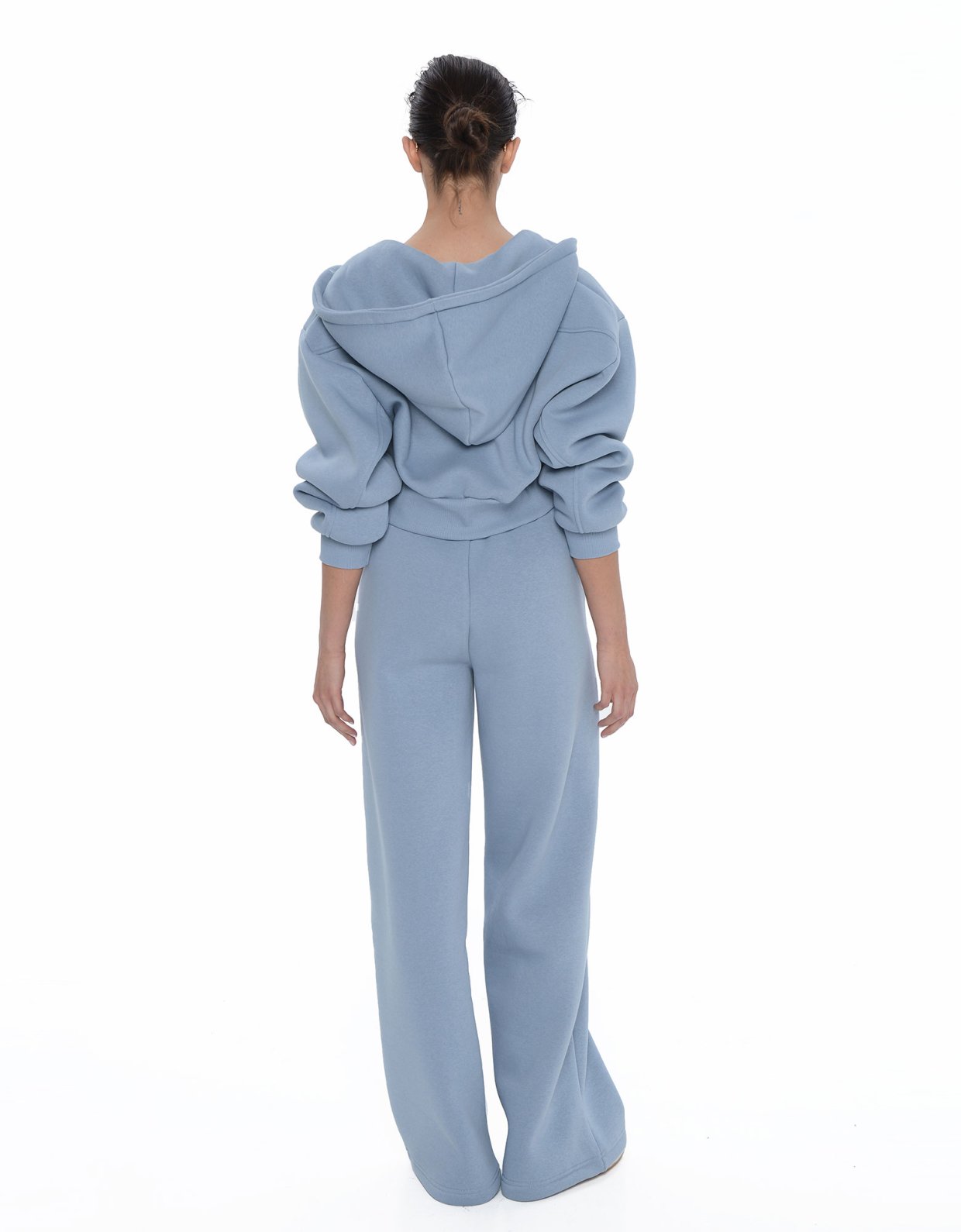 Sac Jeans Suzara zip up hoodie dusty blue