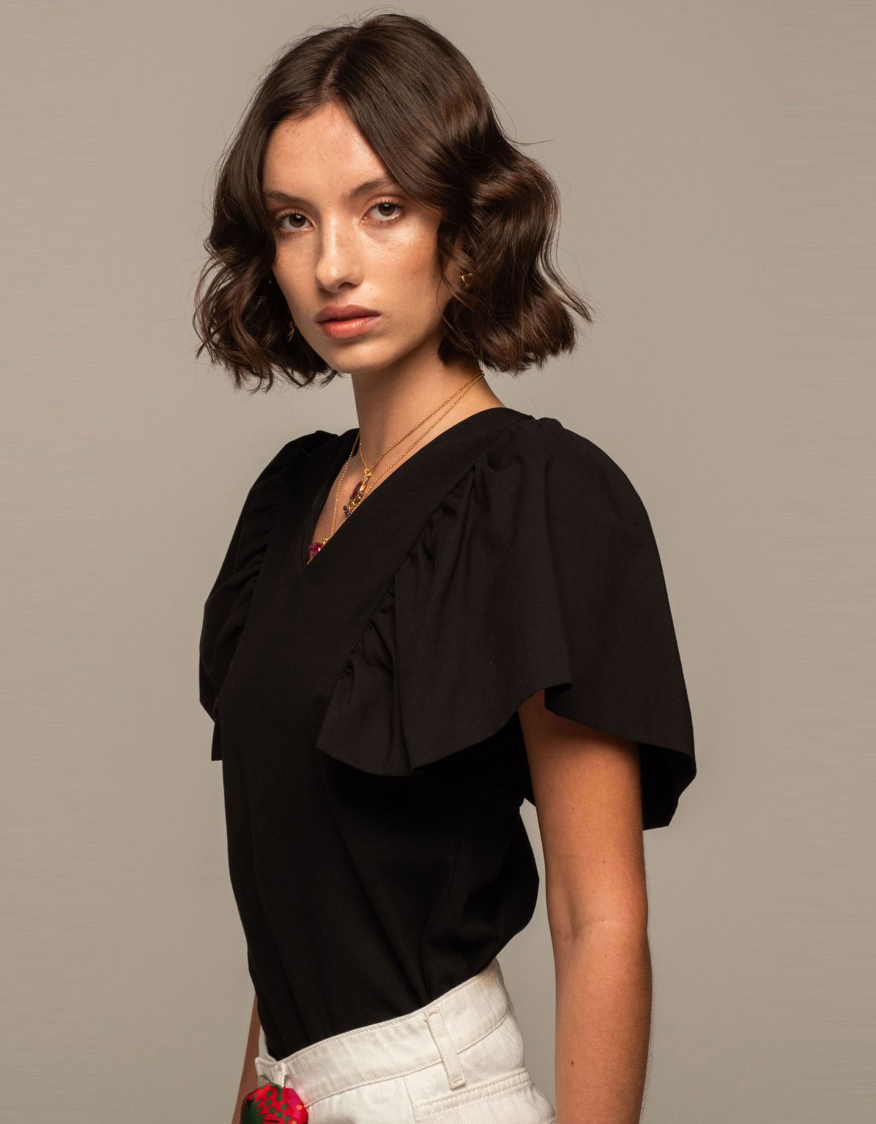 Peace and Chaos Synergy top black