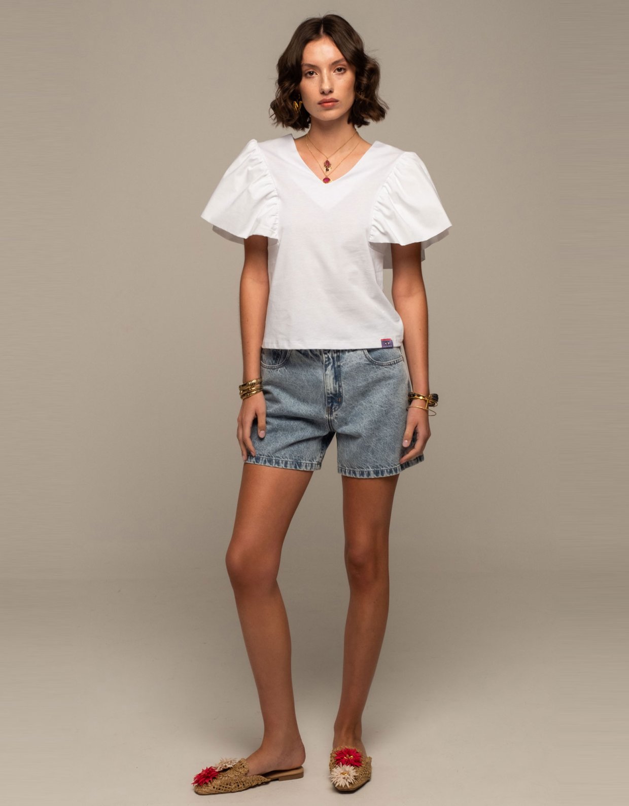 Peace and Chaos Synergy top white