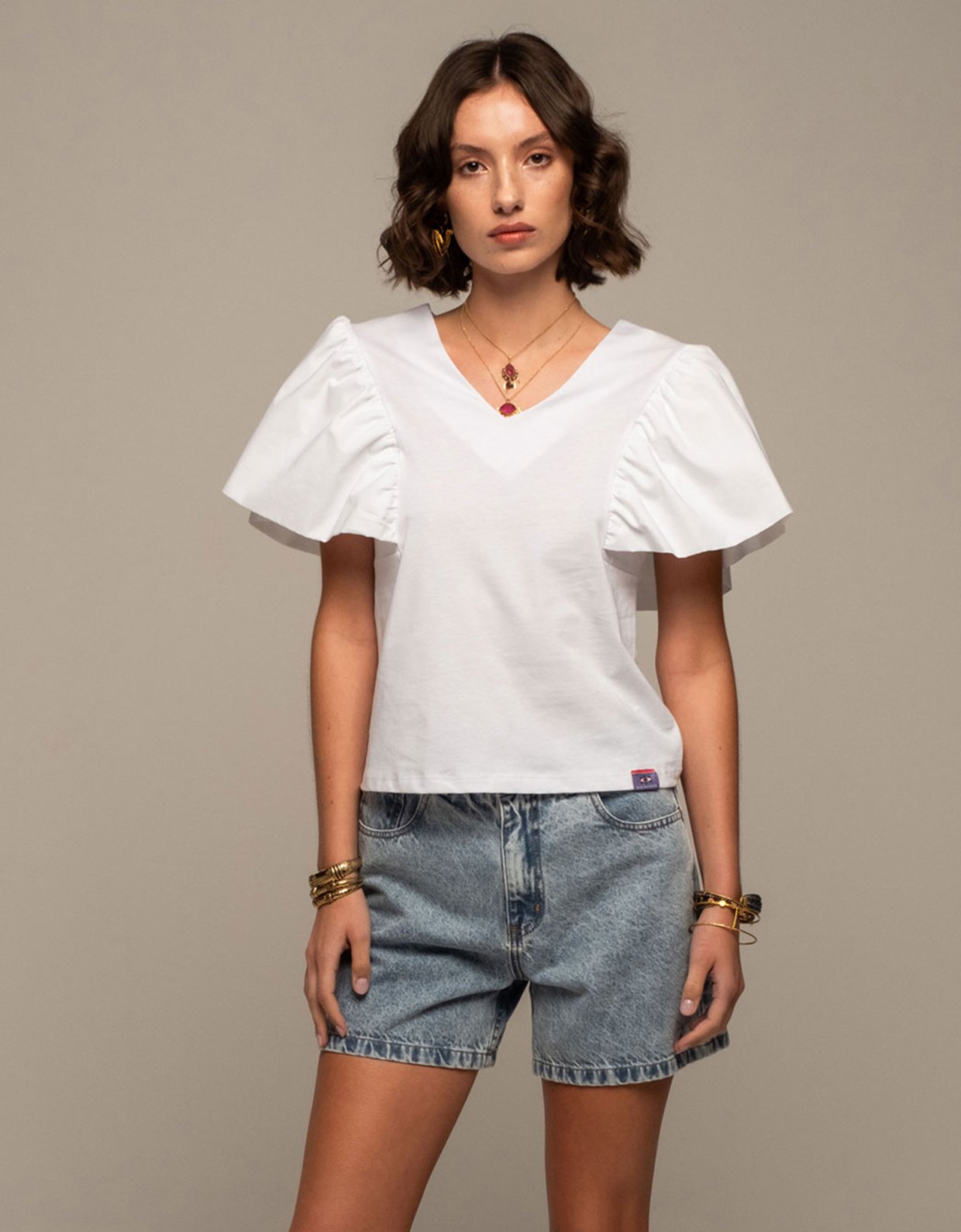 Peace and Chaos Synergy top white