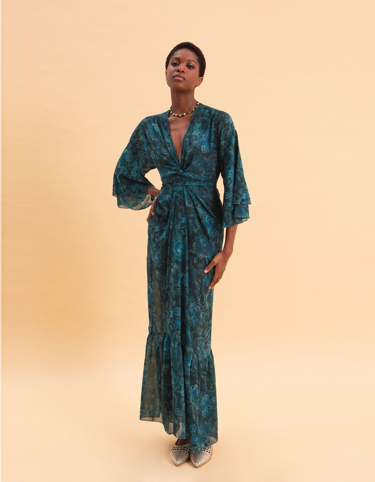 Eveleya Teal elegance kimono