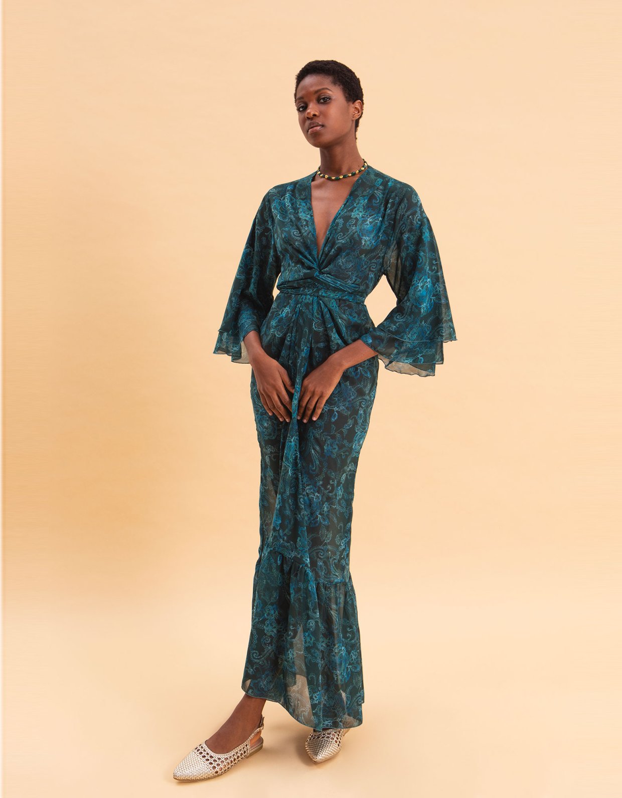 Eveleya Teal elegance kimono