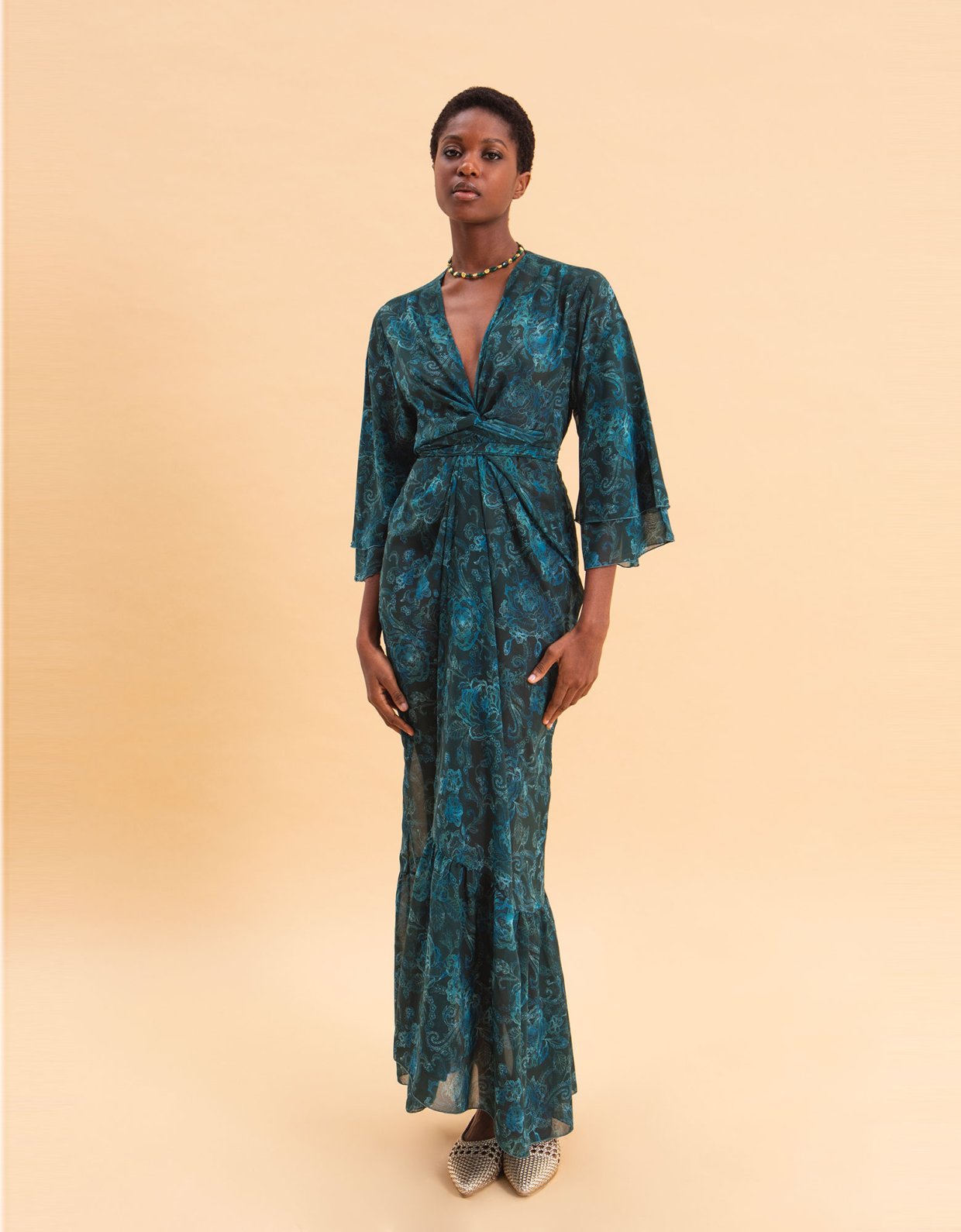 Eveleya Teal elegance kimono