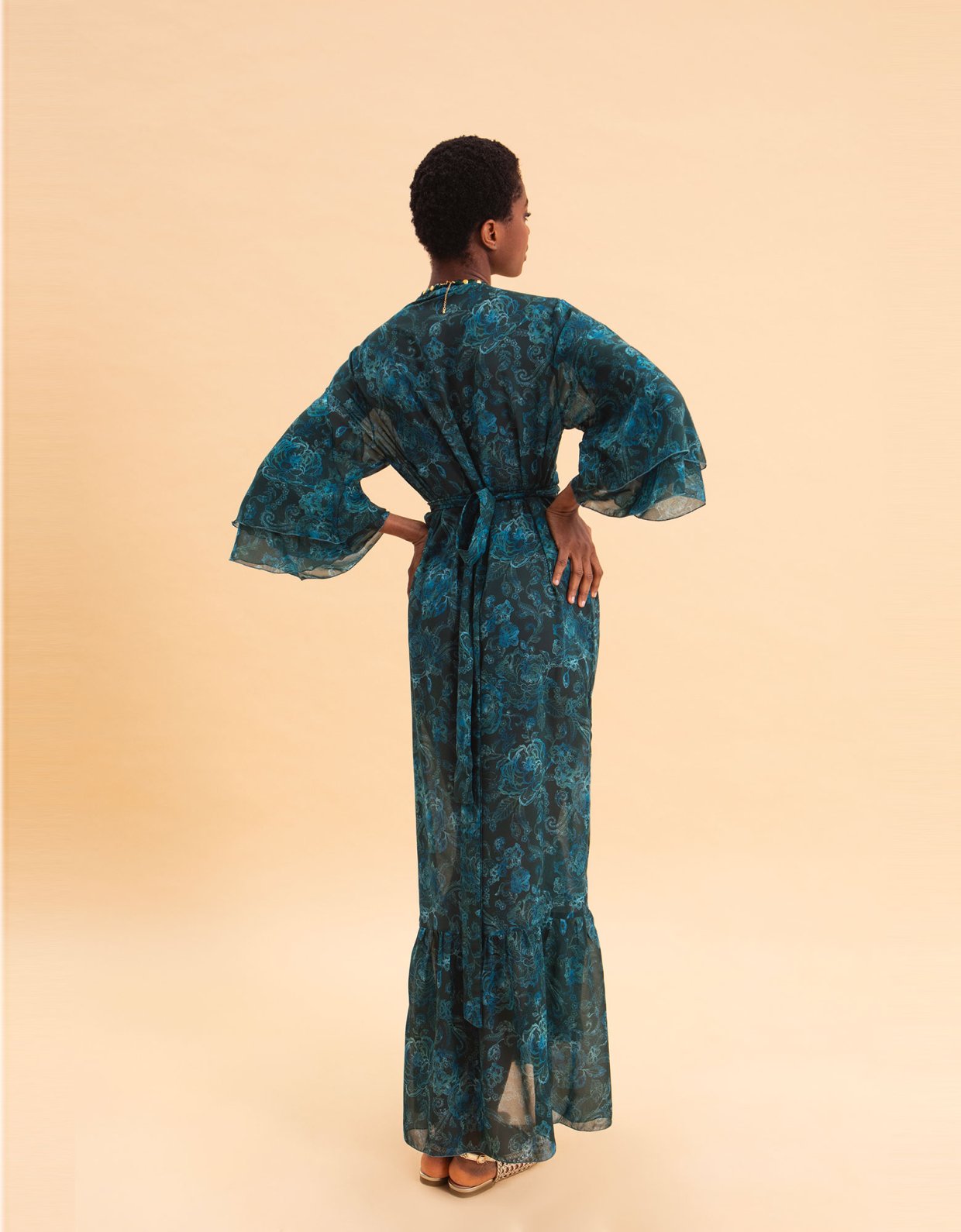 Eveleya Teal elegance kimono