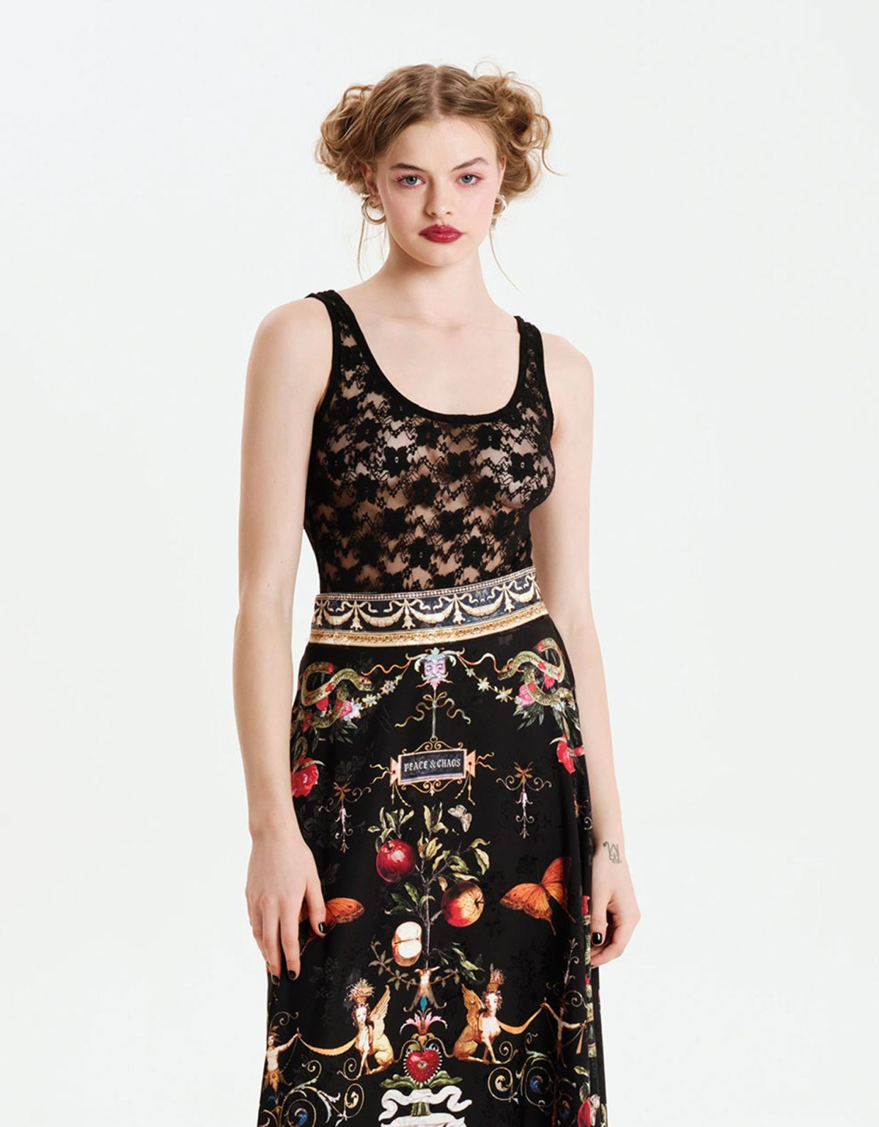 Peace and Chaos Temptation lace bodysuit