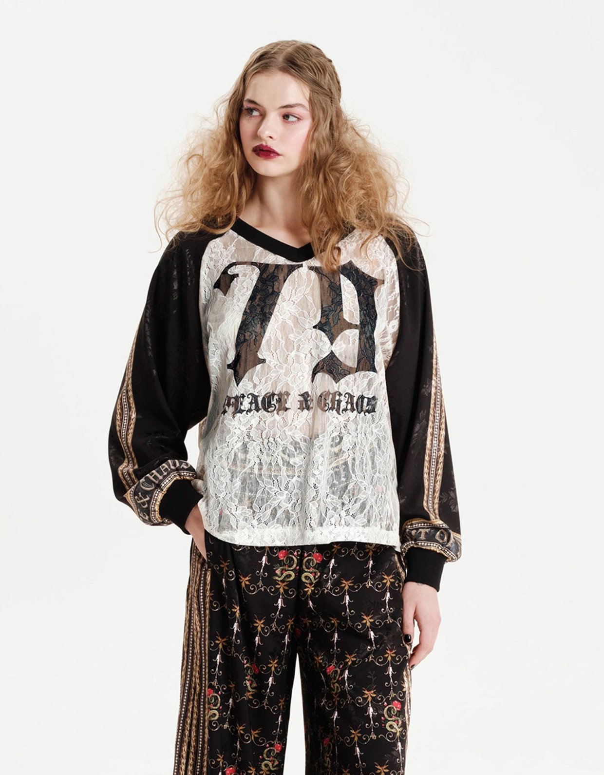 Peace and Chaos Temptation lace top