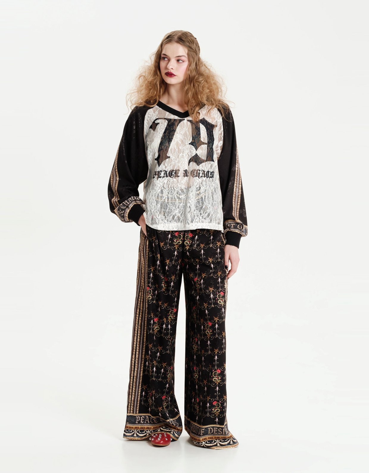 Peace and Chaos Temptation lace top