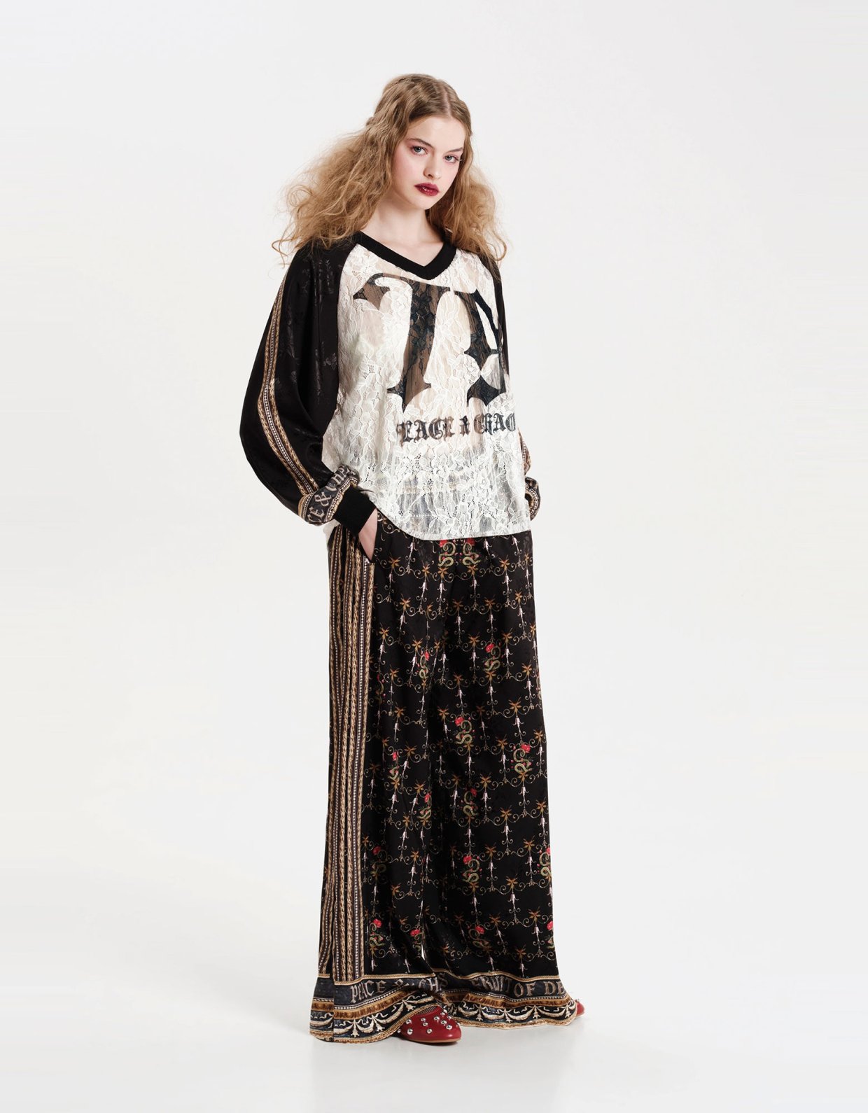 Peace and Chaos Temptation lace top