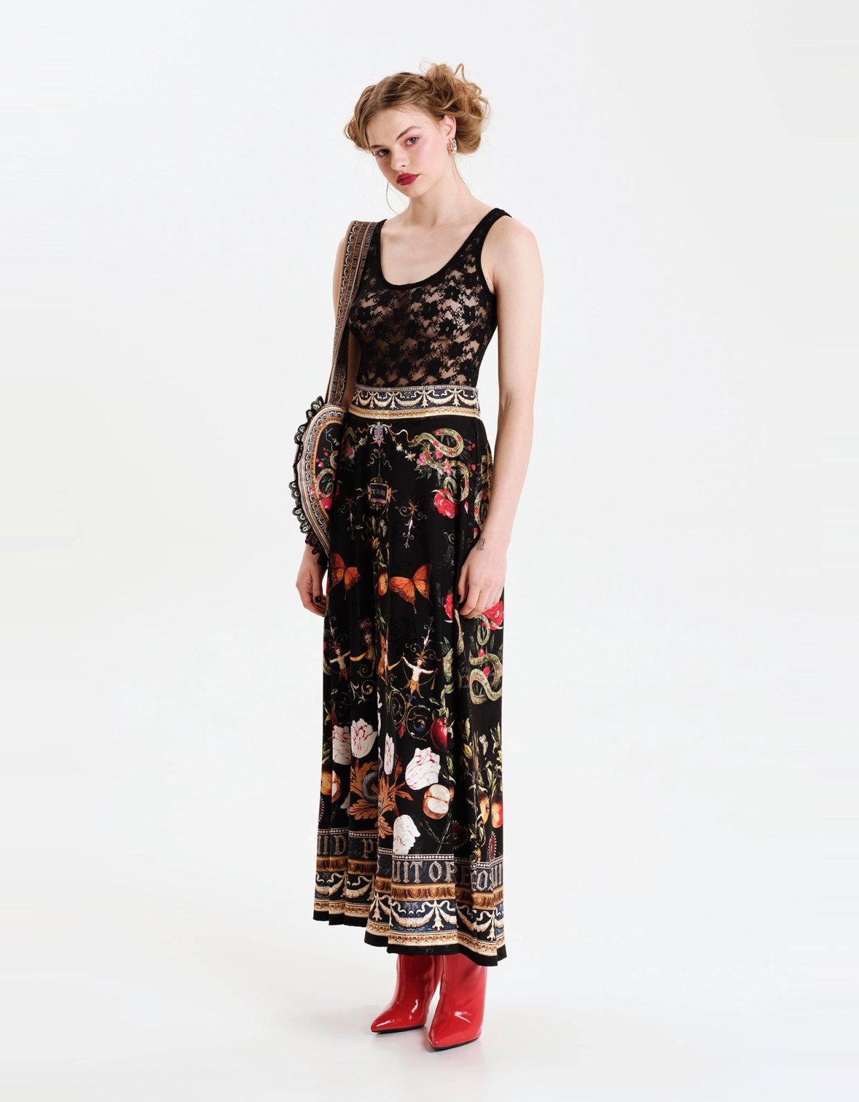 Peace and Chaos Temptation long skirt jacquard
