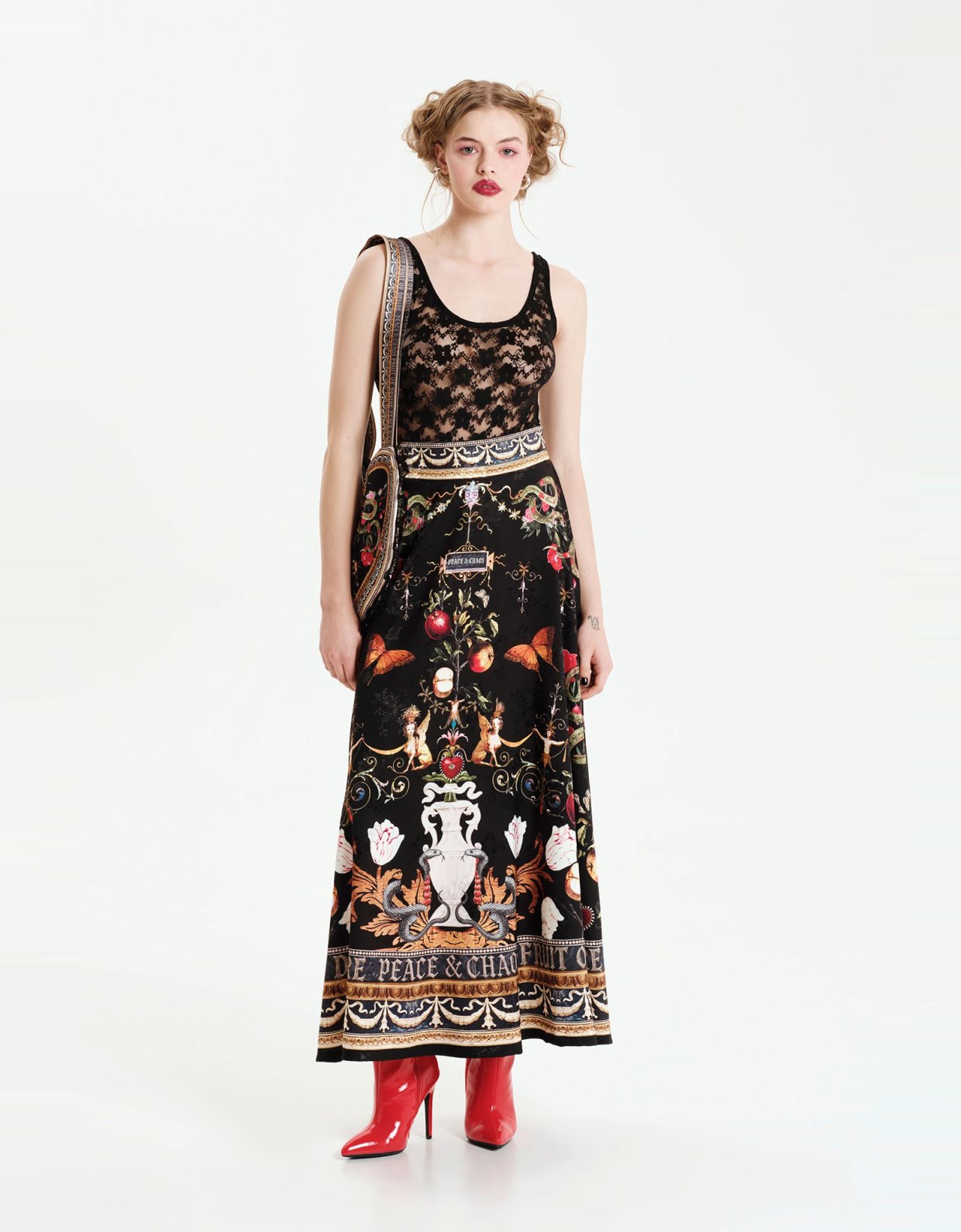 Peace and Chaos Temptation long skirt jacquard