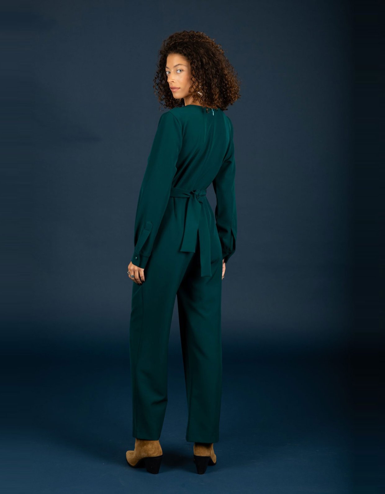 Chaton Terrie jumpsuit dark emerald
