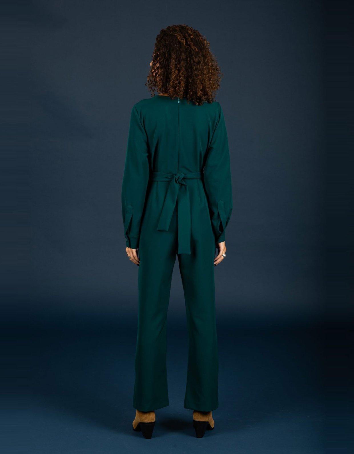 Chaton Terrie jumpsuit dark emerald