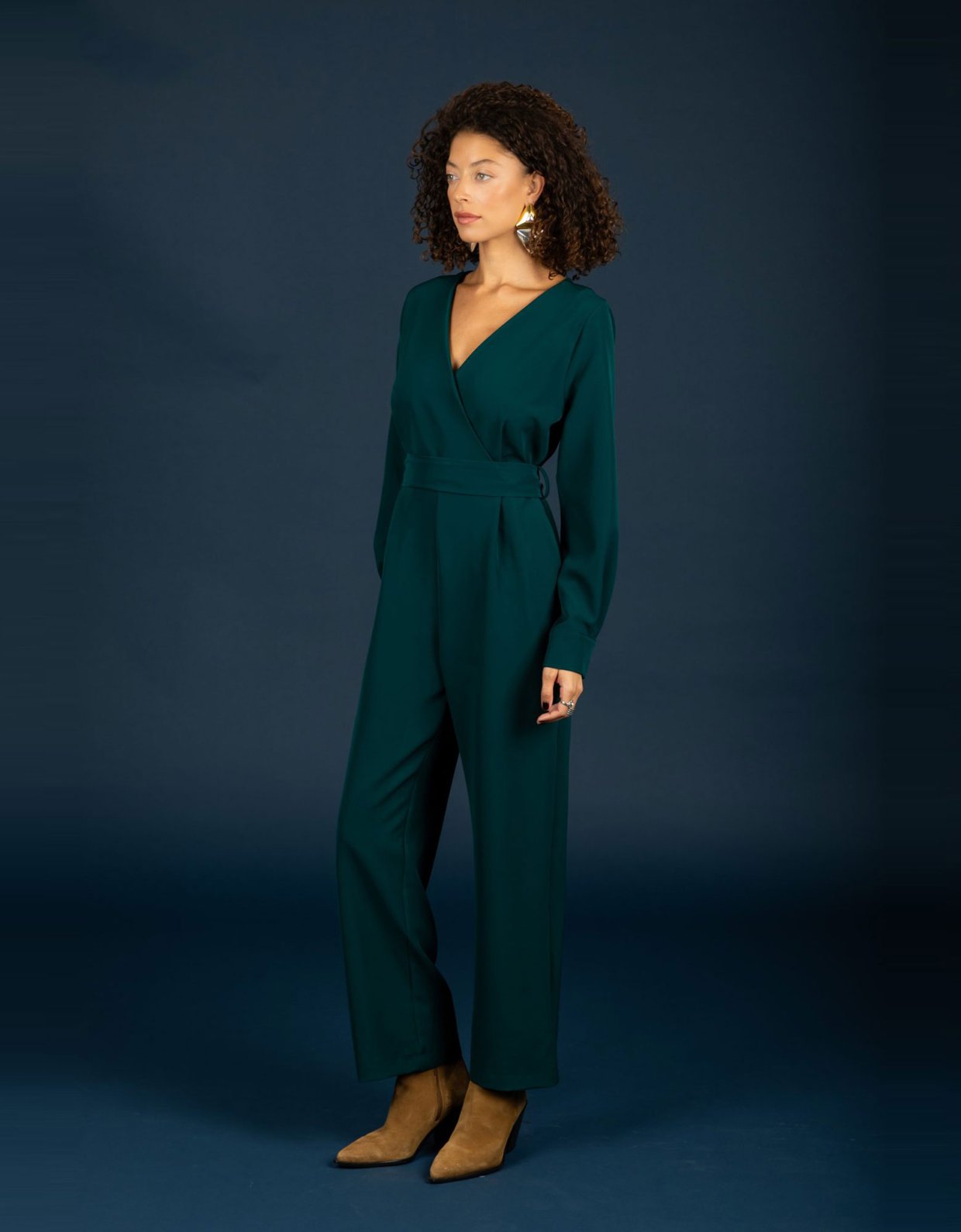 Chaton Terrie jumpsuit dark emerald