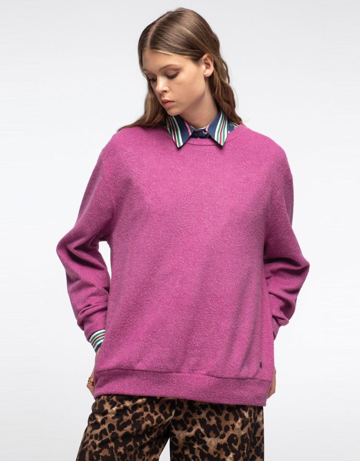 Peace and Chaos Thistle top magenta