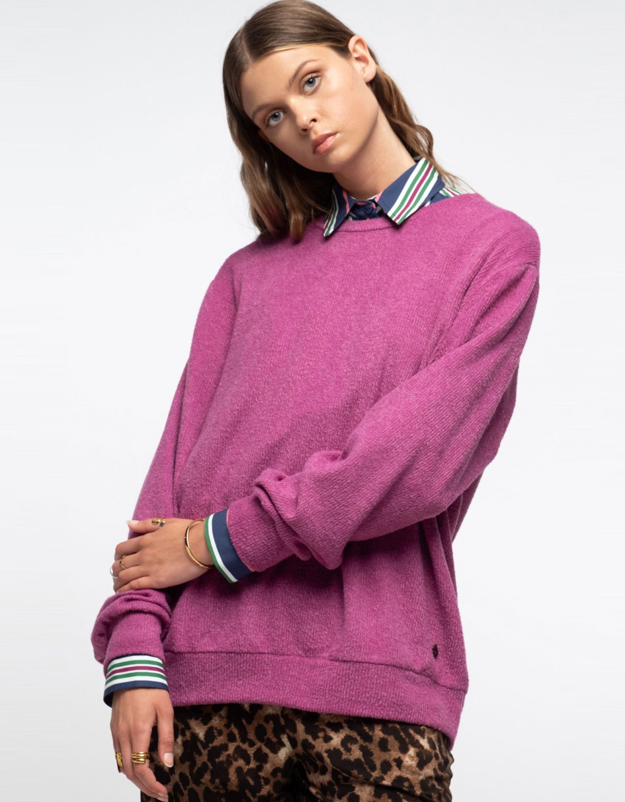Peace and Chaos Thistle top magenta